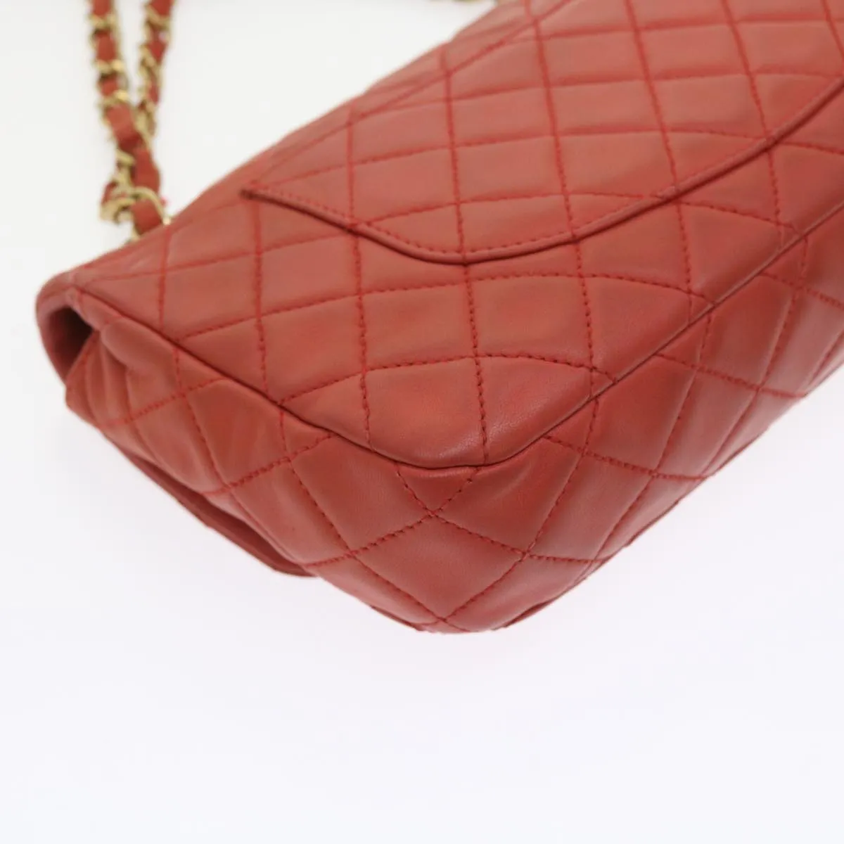 CHANEL Matelasse Chain Shoulder Bag Lamb Skin Valentine Only Pink CC 57072A