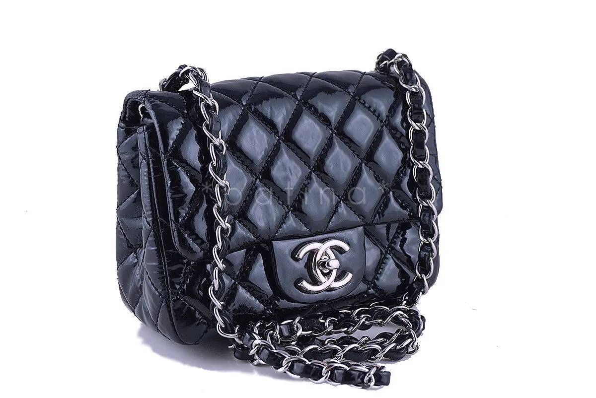 Chanel Mini Flap, Black Patent Square Classic 2.55 Bag