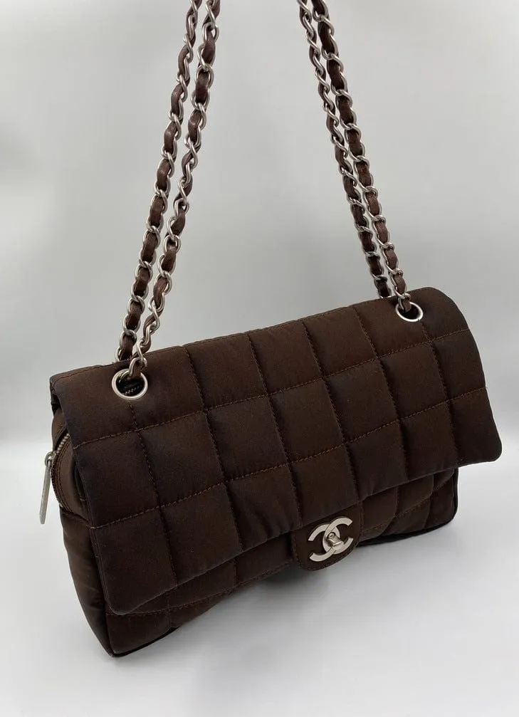 Chanel Nylon Chocolate Bar Flap Bag
