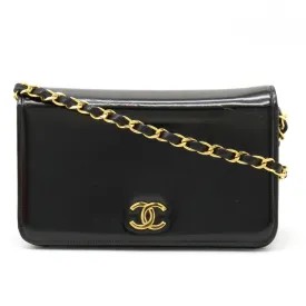 Chanel Patent Leather Coco Mark Shoulder Bag