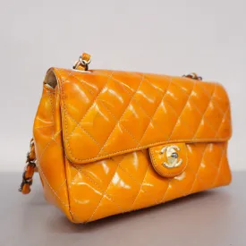 Chanelauth  Matelasse Chain Shoulder Bag Lambskin Women's Patent Leather