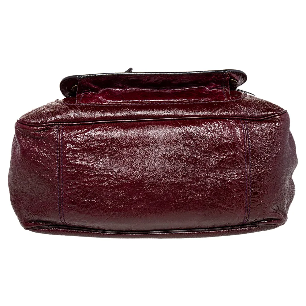 Chloe  Patent Leather Front Pocket Satchel