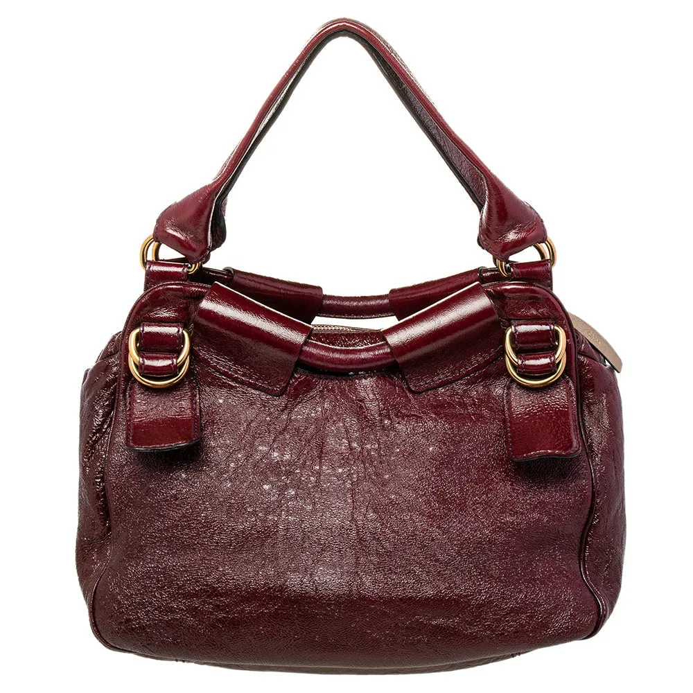 Chloe  Patent Leather Front Pocket Satchel