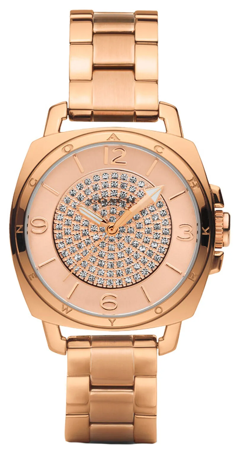 Coach 14502002 Boyfriend Rose Gold Dial Rose Gold Stainless Steel Women's Watch