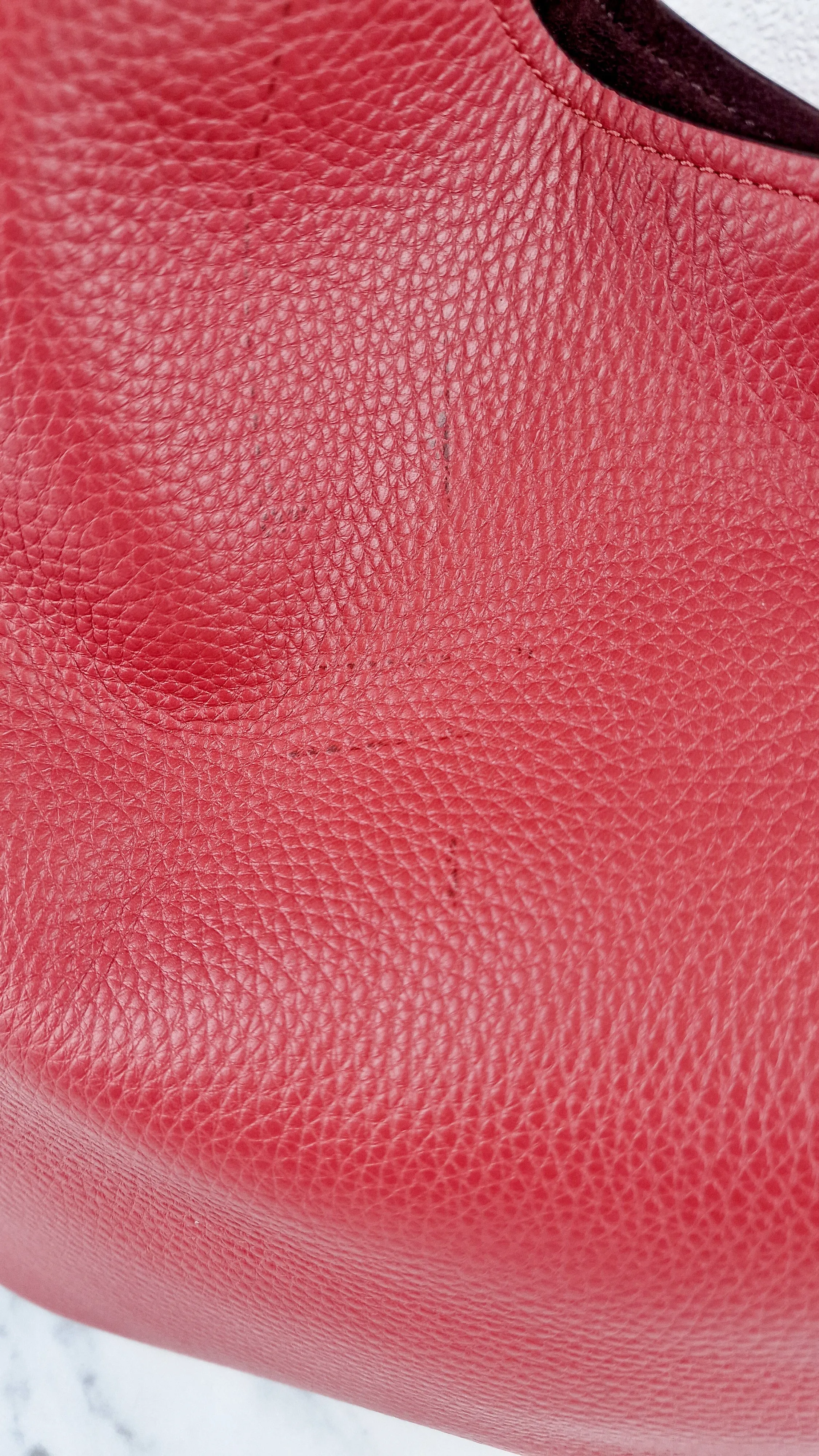 Coach 1941 Bandit Hobo 39 Bag in Washed Red Pebble Leather - 2 in 1 handbag - Coach 86760