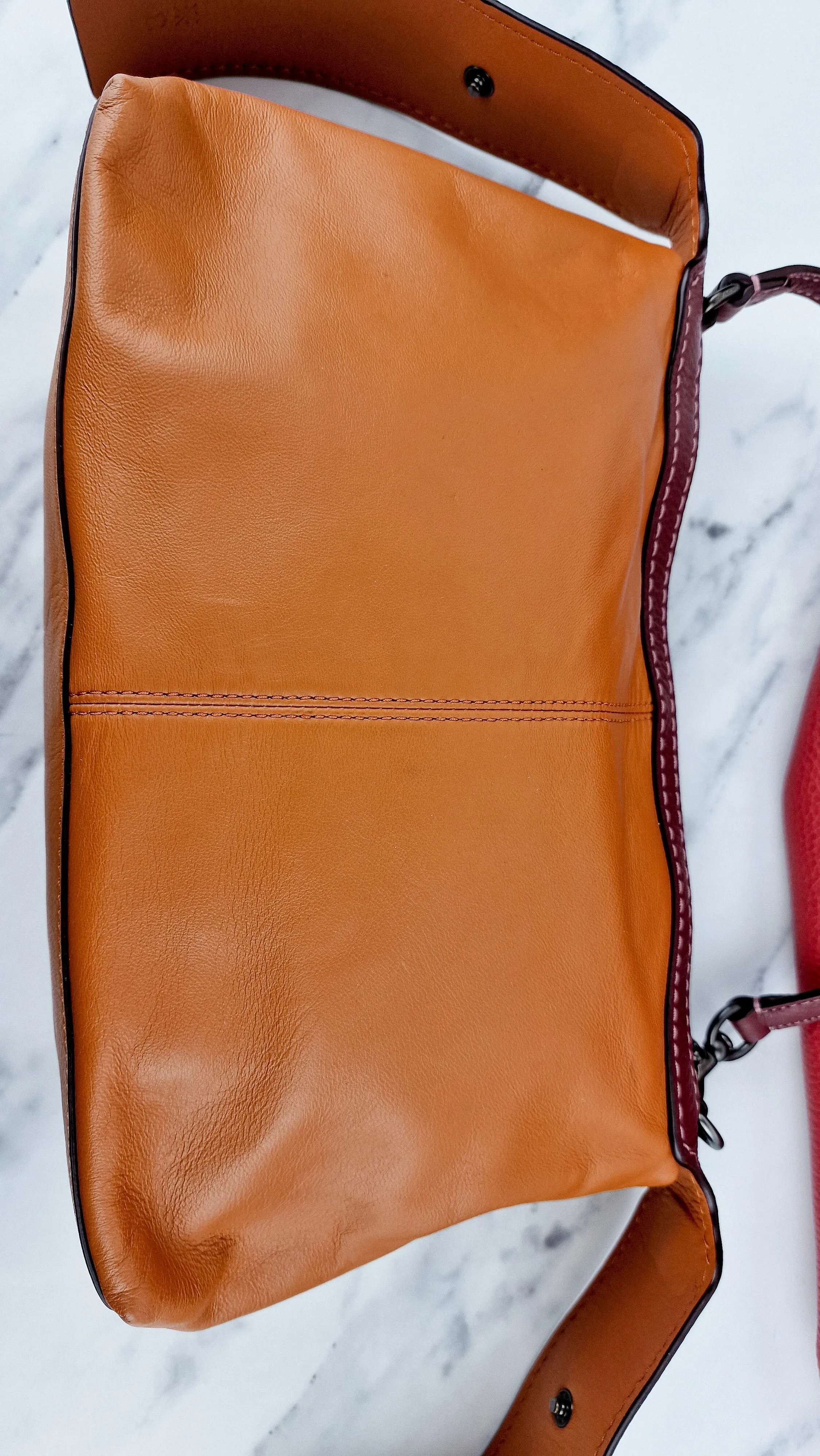 Coach 1941 Bandit Hobo 39 Bag in Washed Red Pebble Leather - 2 in 1 handbag - Coach 86760
