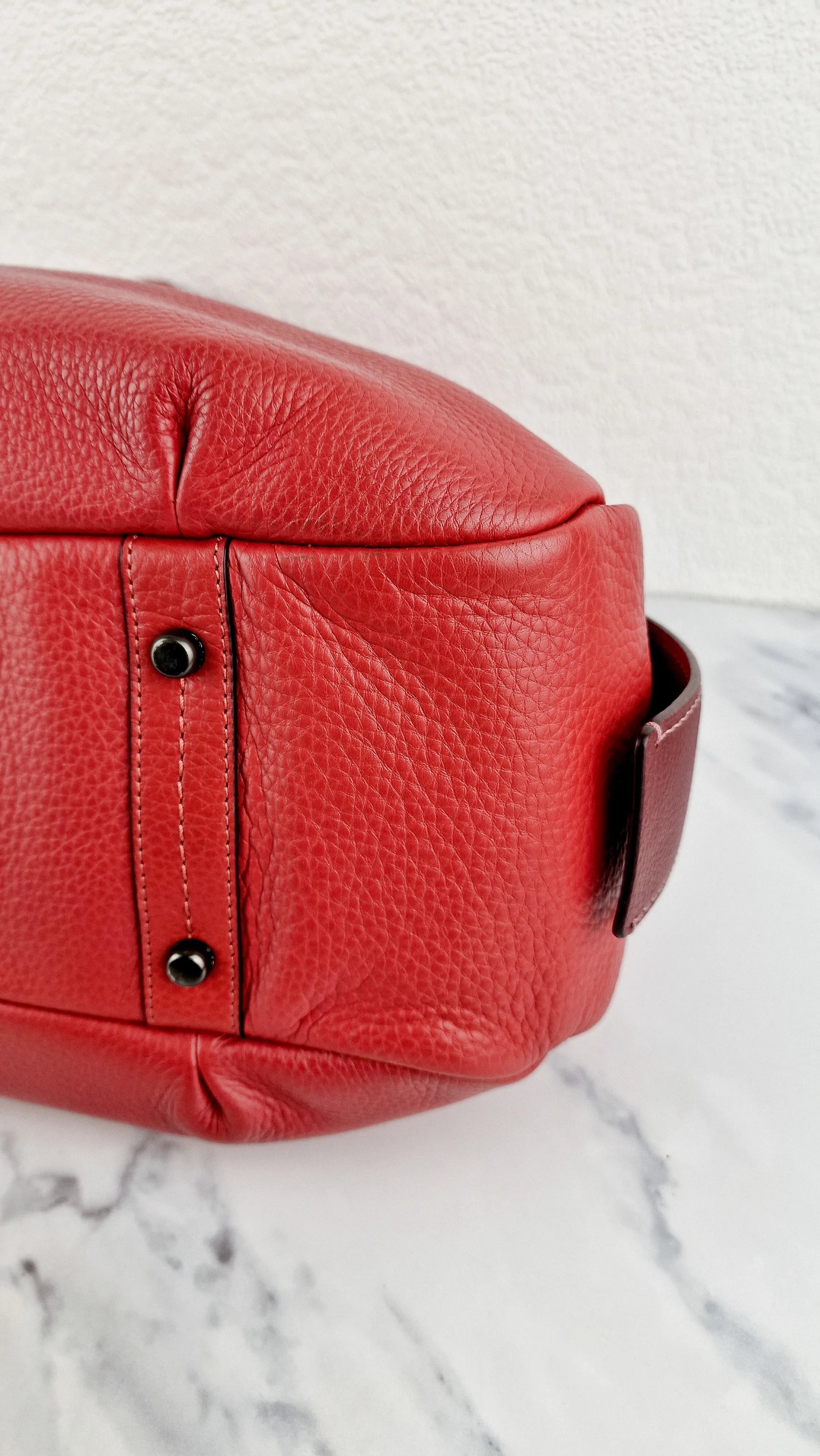 Coach 1941 Bandit Hobo 39 Bag in Washed Red Pebble Leather - 2 in 1 handbag - Coach 86760