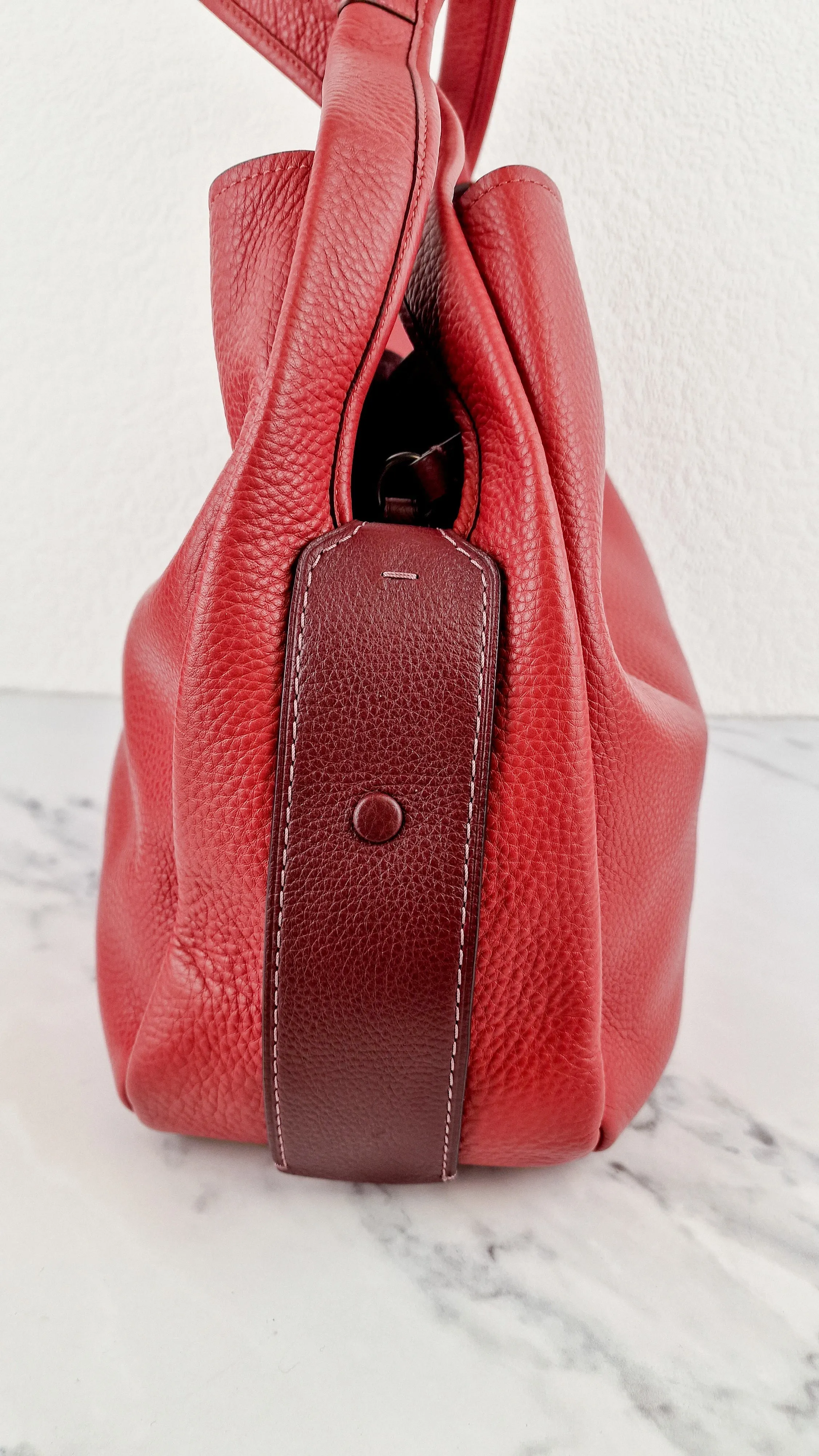 Coach 1941 Bandit Hobo 39 Bag in Washed Red Pebble Leather - 2 in 1 handbag - Coach 86760