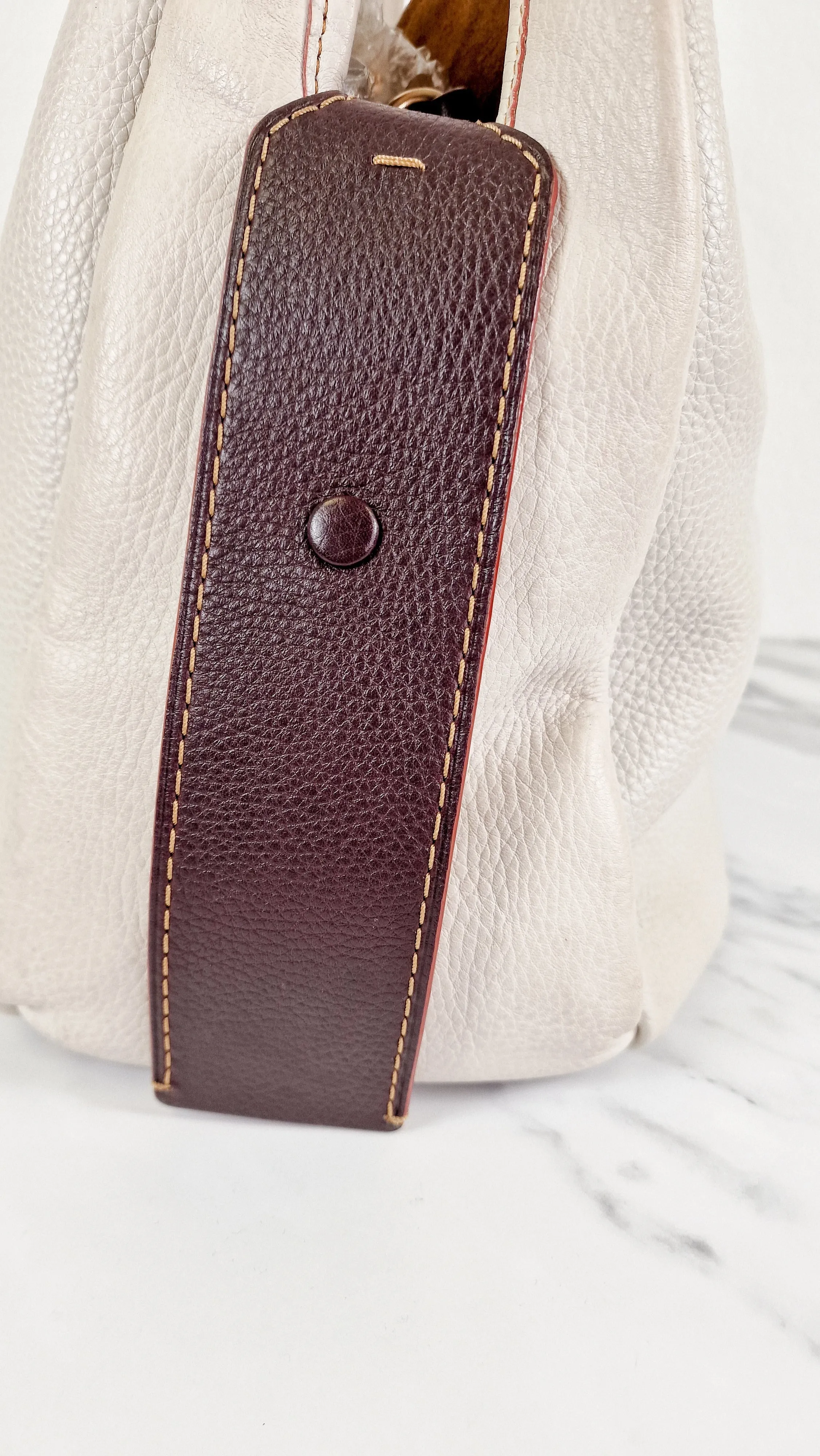 Coach 1941 Bandit Hobo 39 Shoulder Bag in Chalk Pebble Leather - 2 in 1 Bag - Coach 86760