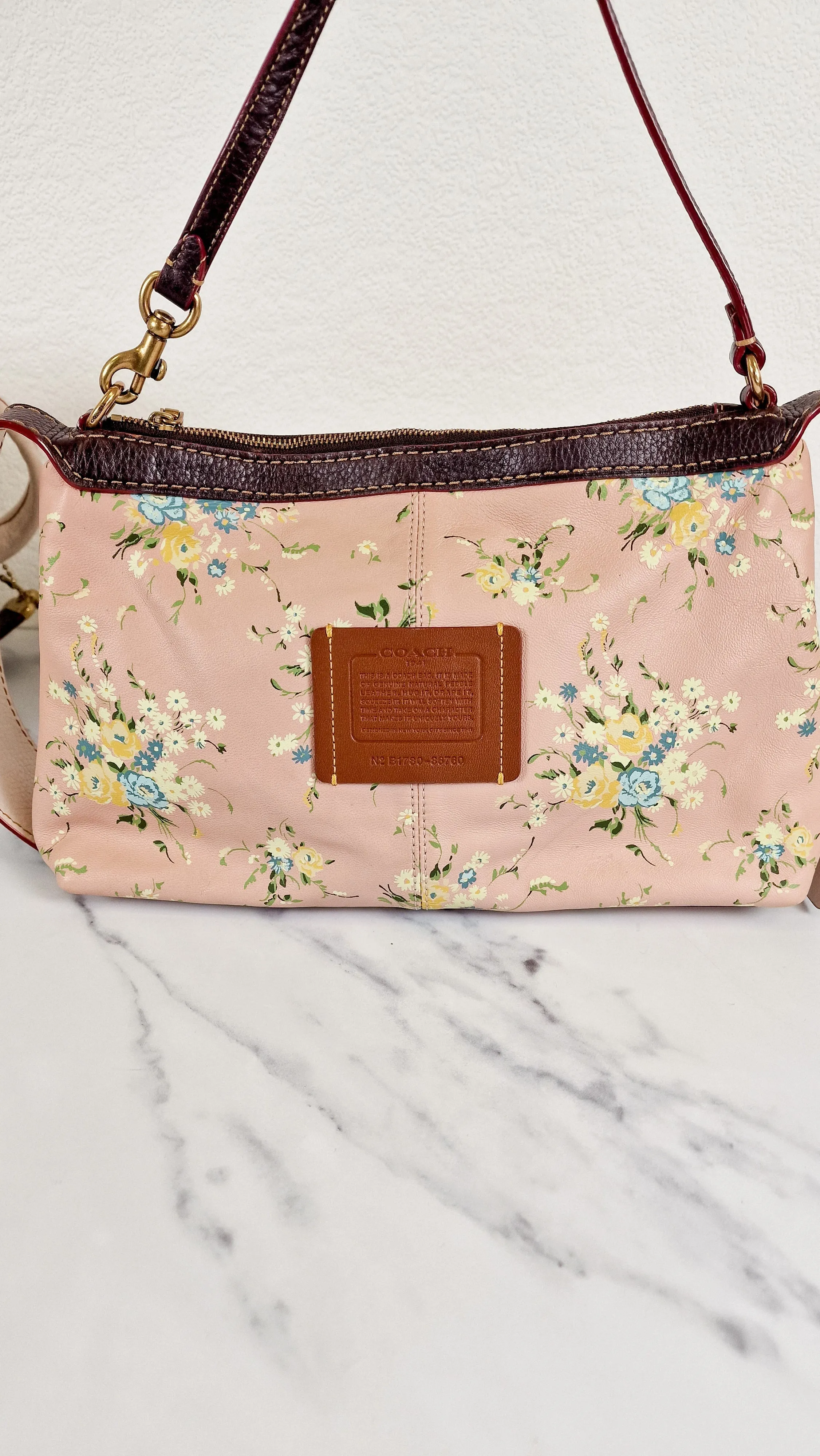 Coach 1941 Bandit Hobo 39 Shoulder Bag in Chalk Pebble Leather - 2 in 1 Bag - Coach 86760