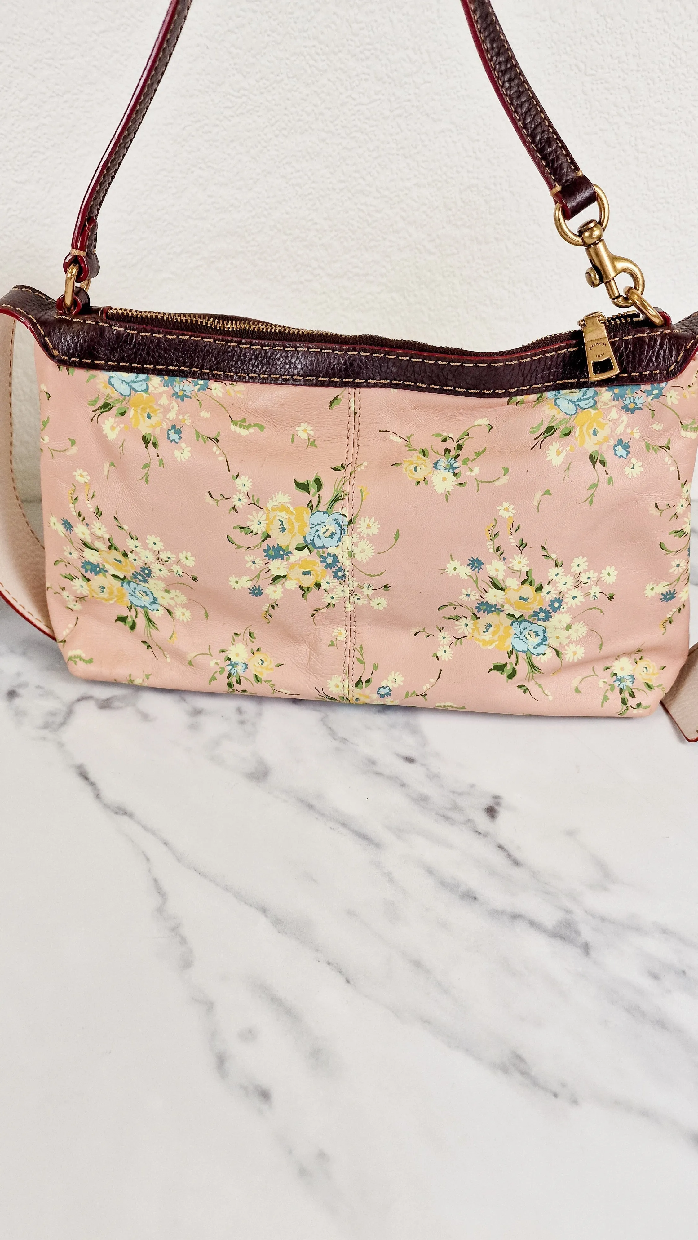 Coach 1941 Bandit Hobo 39 Shoulder Bag in Chalk Pebble Leather - 2 in 1 Bag - Coach 86760