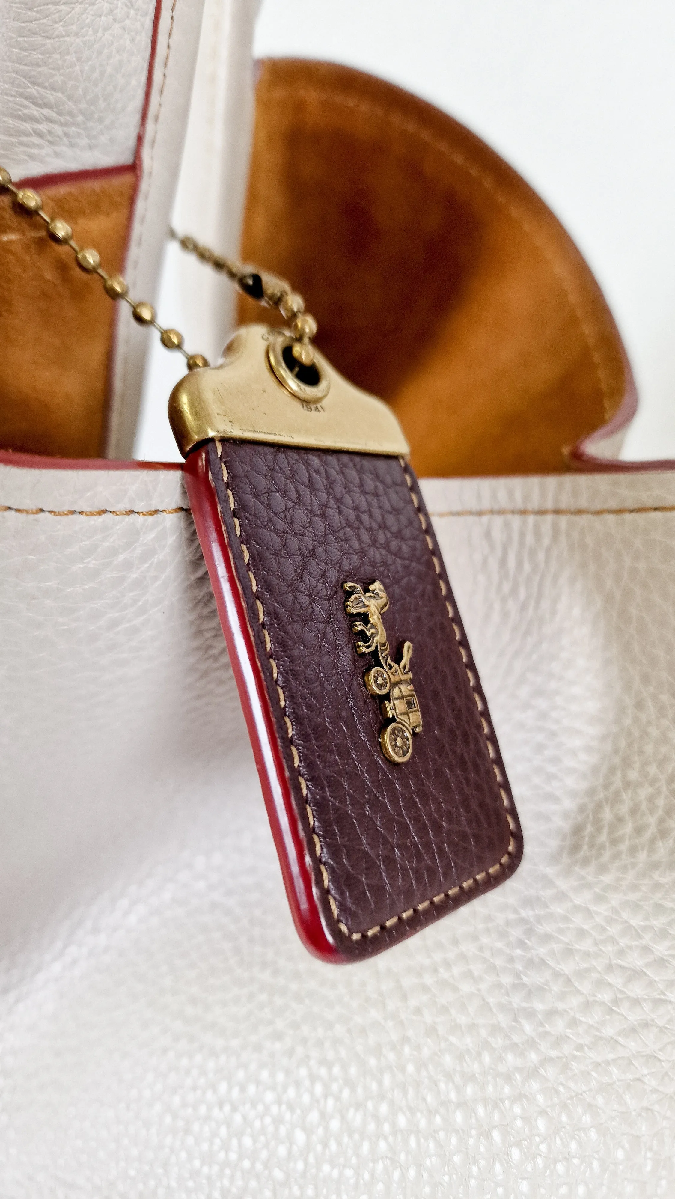 Coach 1941 Bandit Hobo 39 Shoulder Bag in Chalk Pebble Leather - 2 in 1 Bag - Coach 86760