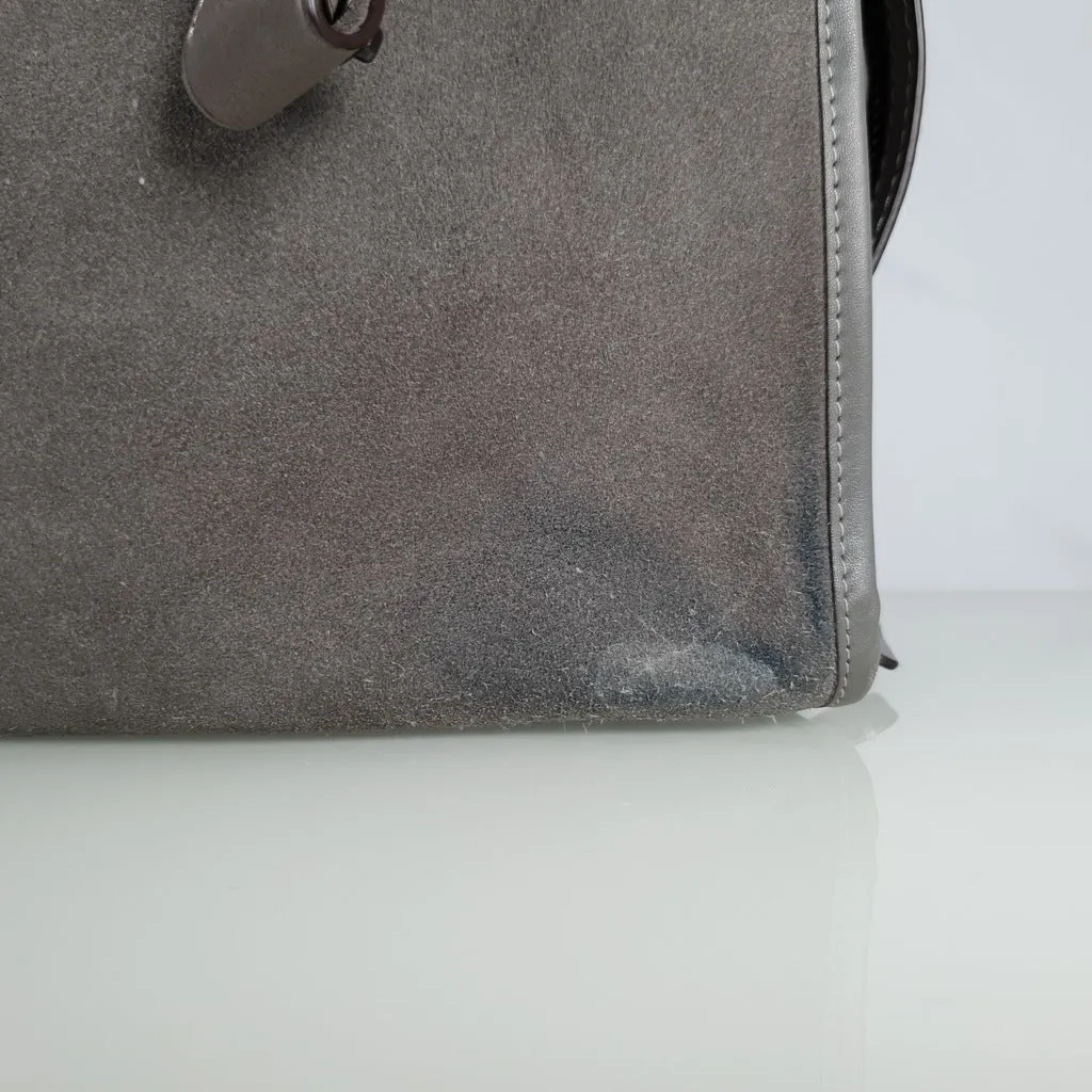 Coach 1941 Rogue 31 Grey Heather Suede Handbag Shoulder Bag Satchel 38220