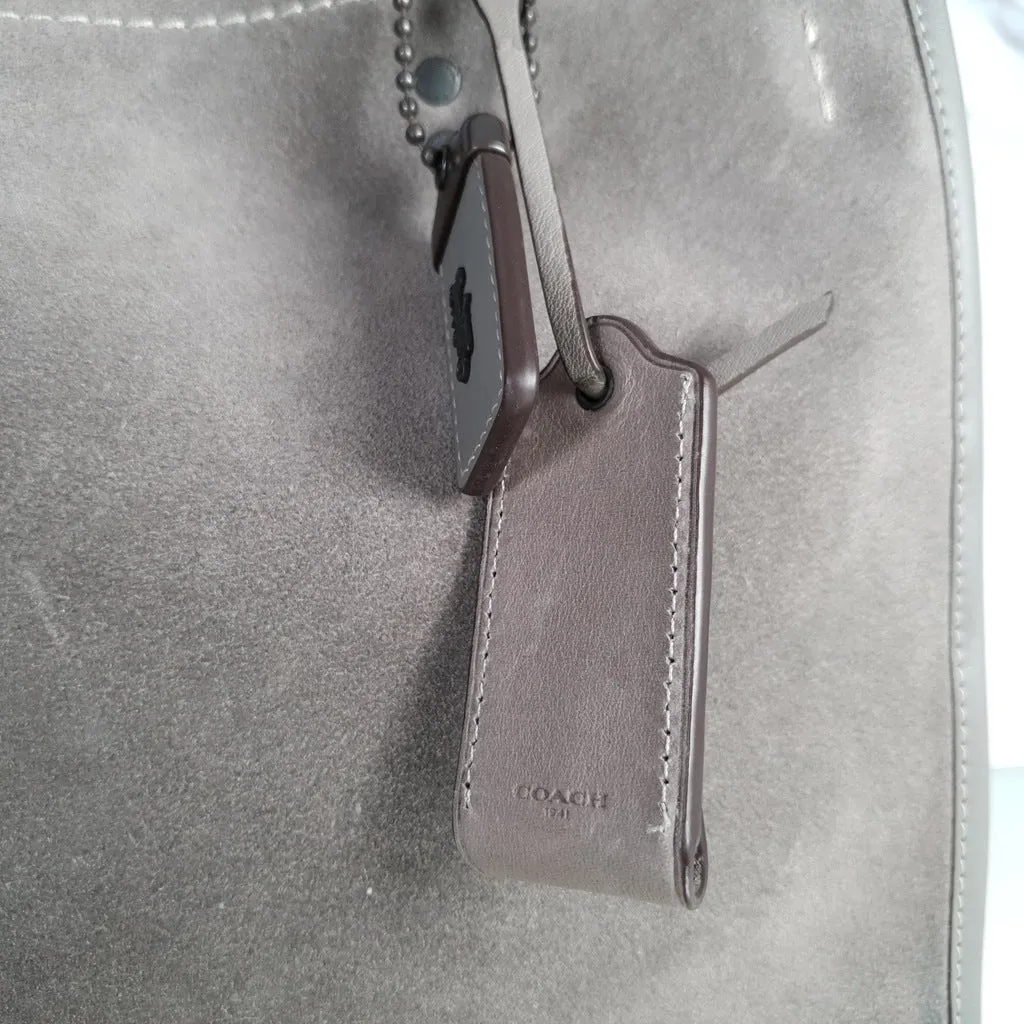 Coach 1941 Rogue 31 Grey Heather Suede Handbag Shoulder Bag Satchel 38220