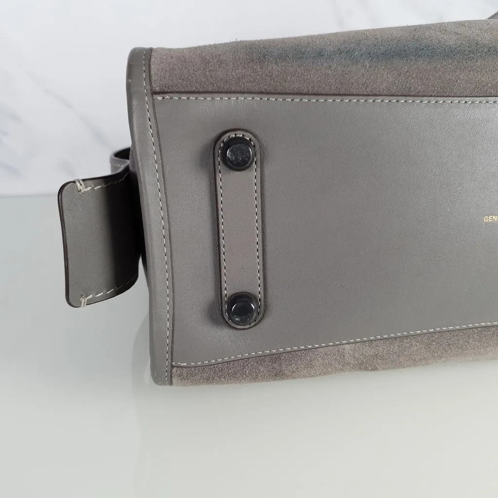 Coach 1941 Rogue 31 Grey Heather Suede Handbag Shoulder Bag Satchel 38220