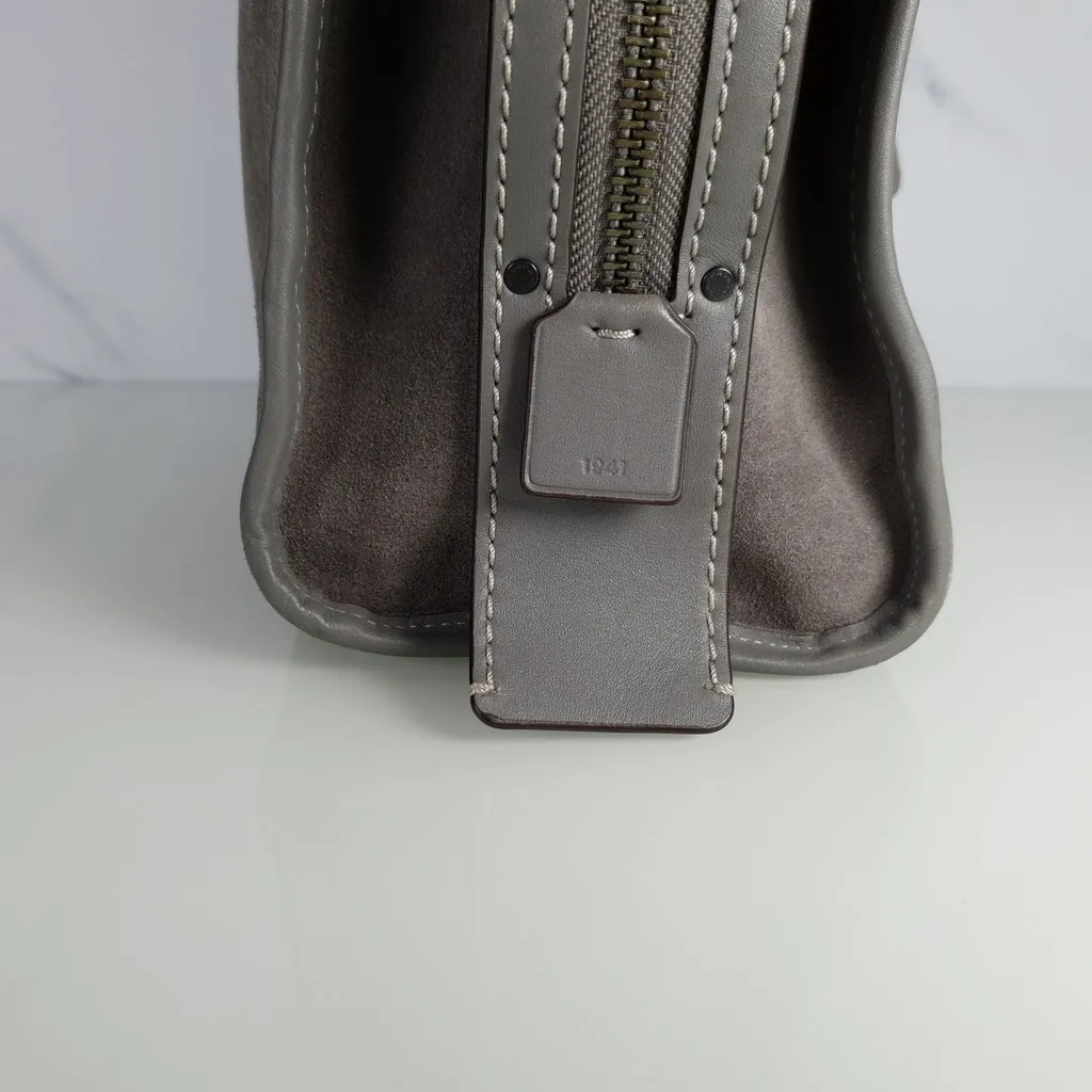 Coach 1941 Rogue 31 Grey Heather Suede Handbag Shoulder Bag Satchel 38220