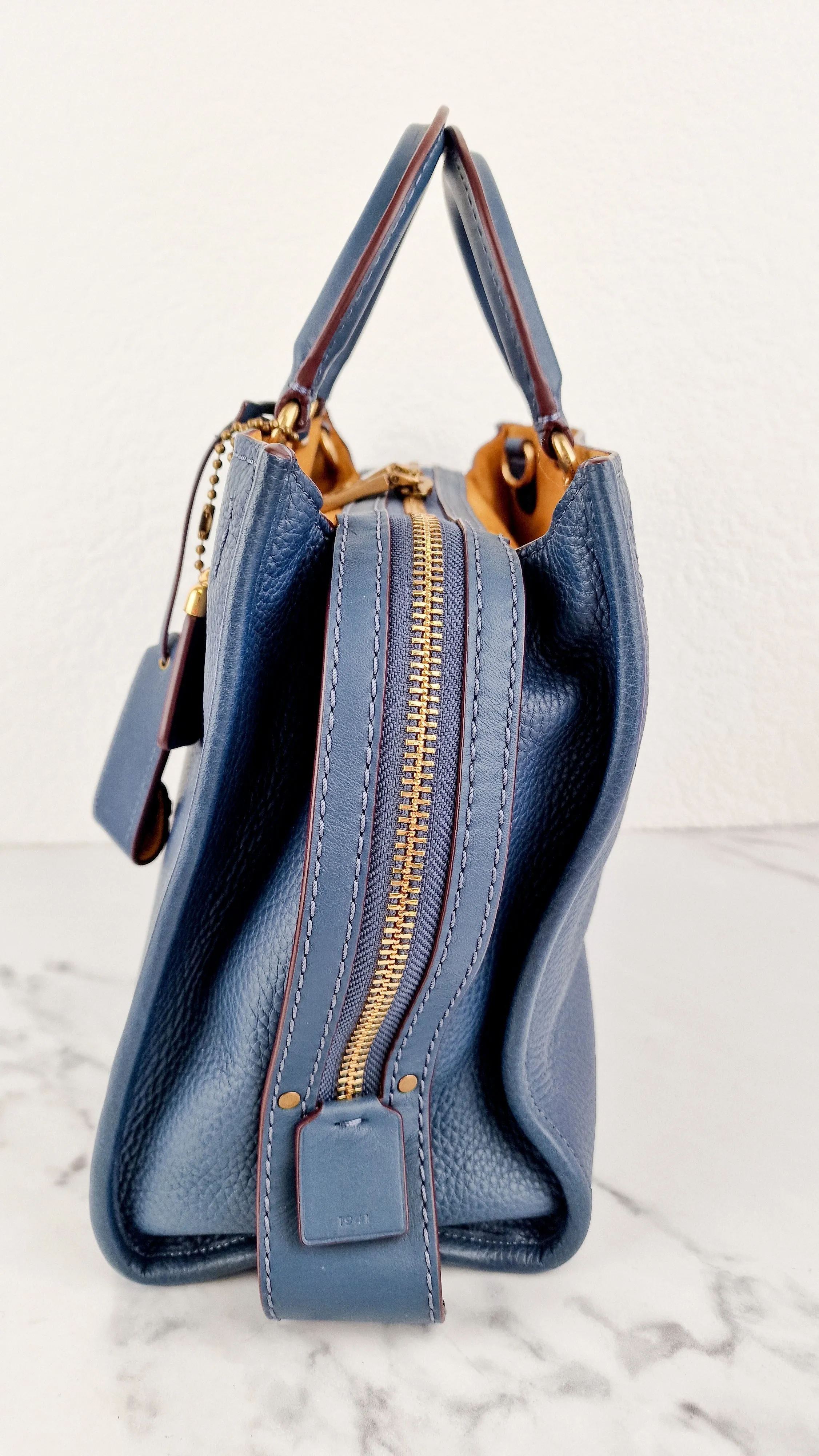 Coach 1941 Rogue 31 in Dark Denim Blue - Shoulder Bag Satchel Handbag Coach 38124