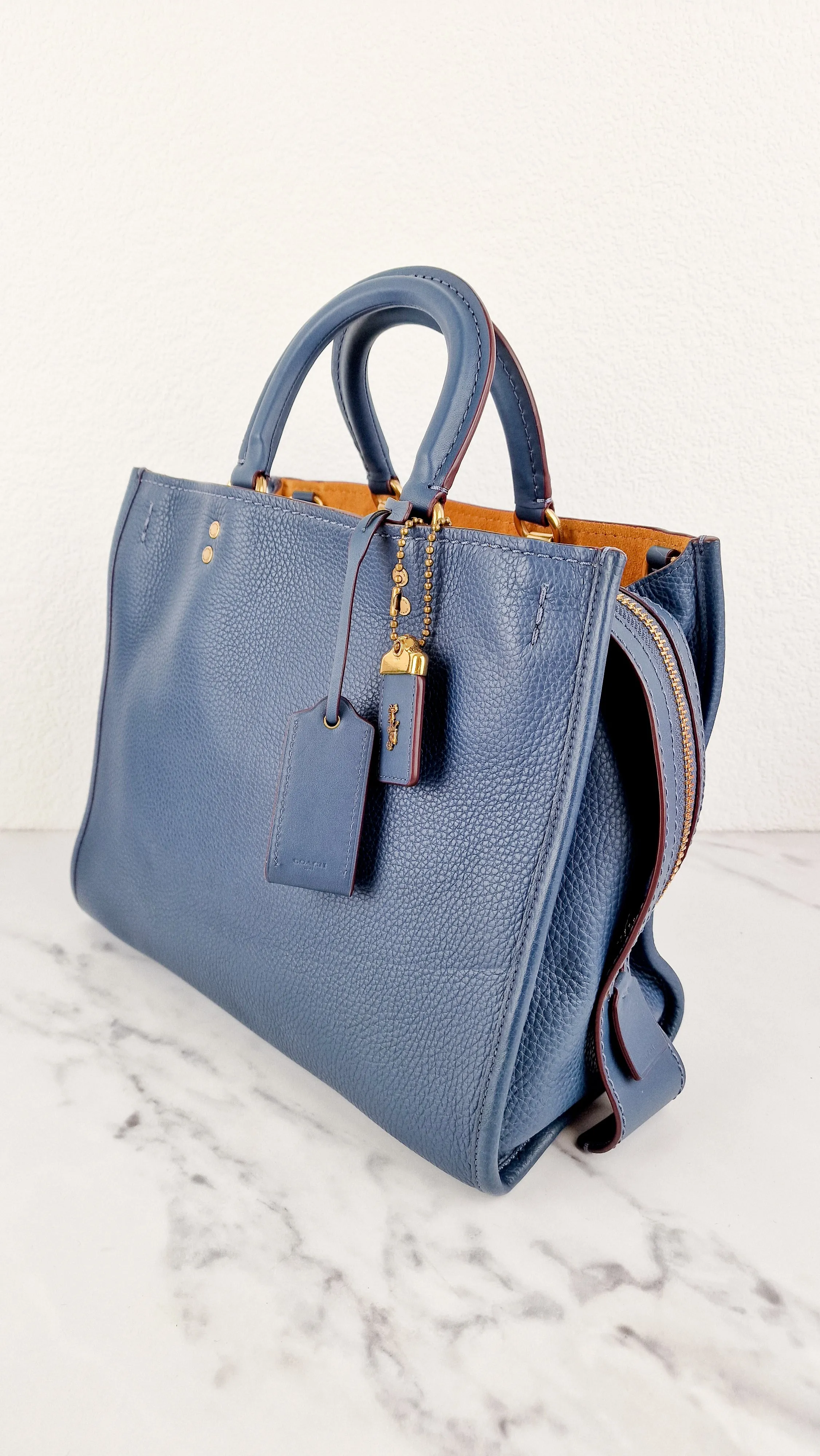 Coach 1941 Rogue 31 in Dark Denim Blue - Shoulder Bag Satchel Handbag Coach 38124