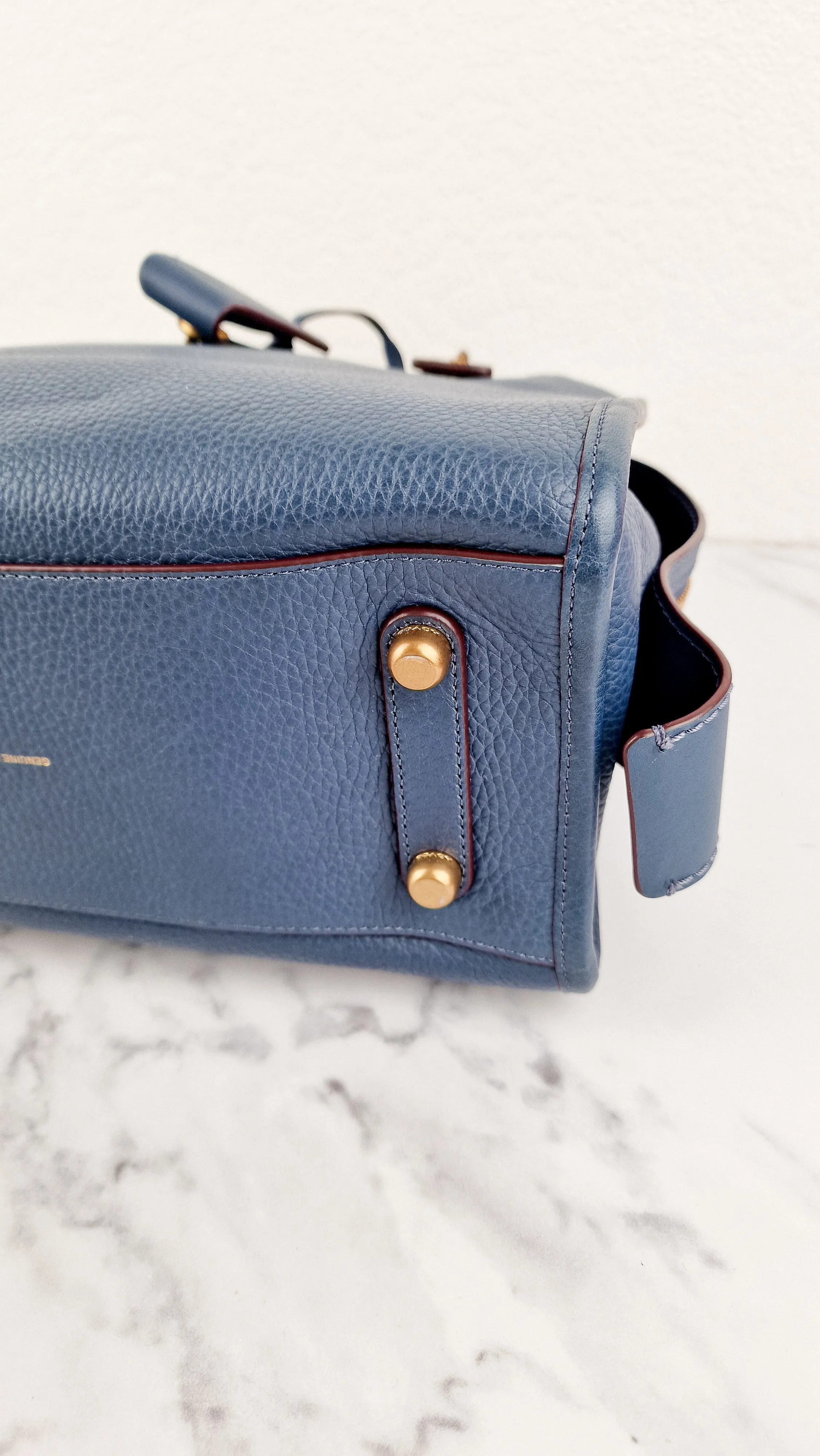 Coach 1941 Rogue 31 in Dark Denim Blue - Shoulder Bag Satchel Handbag Coach 38124