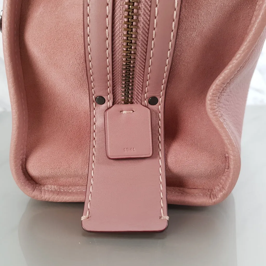 Coach 1941 Rogue 31 in Dusty Rose Pink Mixed Leather with Burgundy Suede - Pebbled Leather Handbag