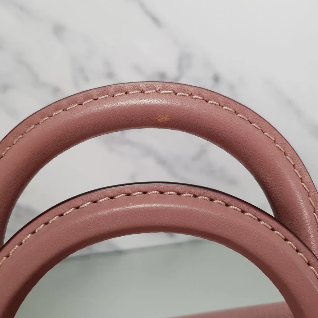 Coach 1941 Rogue 31 in Dusty Rose Pink Mixed Leather with Burgundy Suede - Pebbled Leather Handbag
