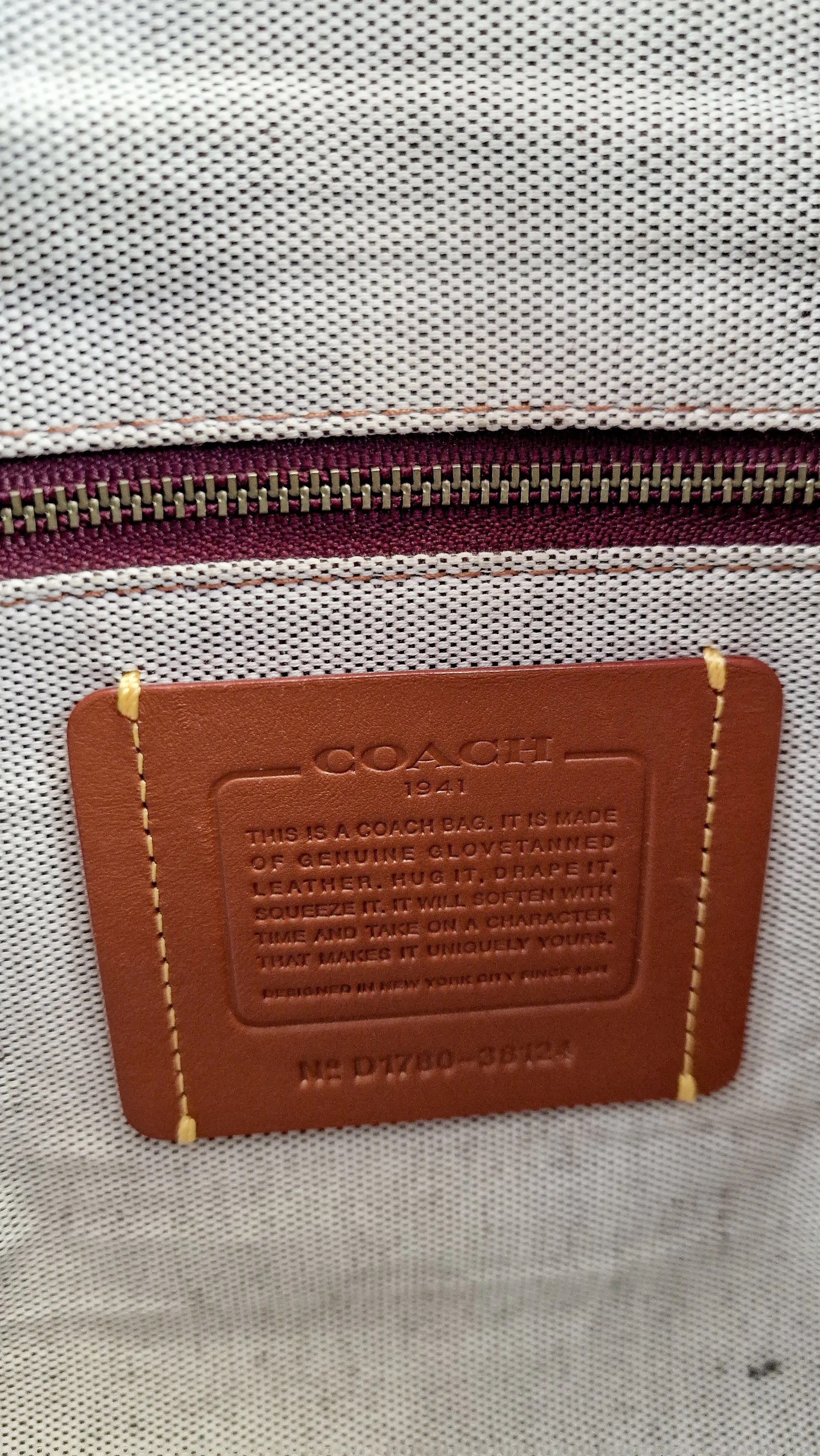 Coach 1941 Rogue 31 in Melon with Burgundy Colorblock Detail and Suede - Satchel Bag Coach 38124