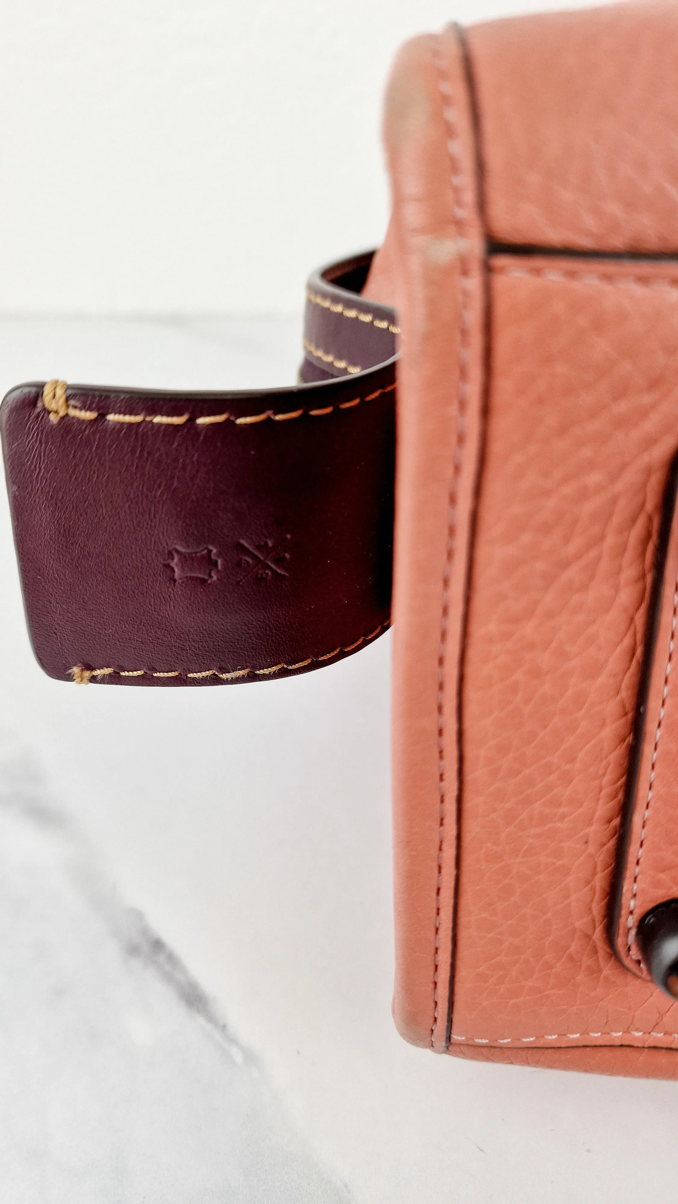 Coach 1941 Rogue 31 in Melon with Burgundy Colorblock Detail and Suede - Satchel Bag Coach 38124