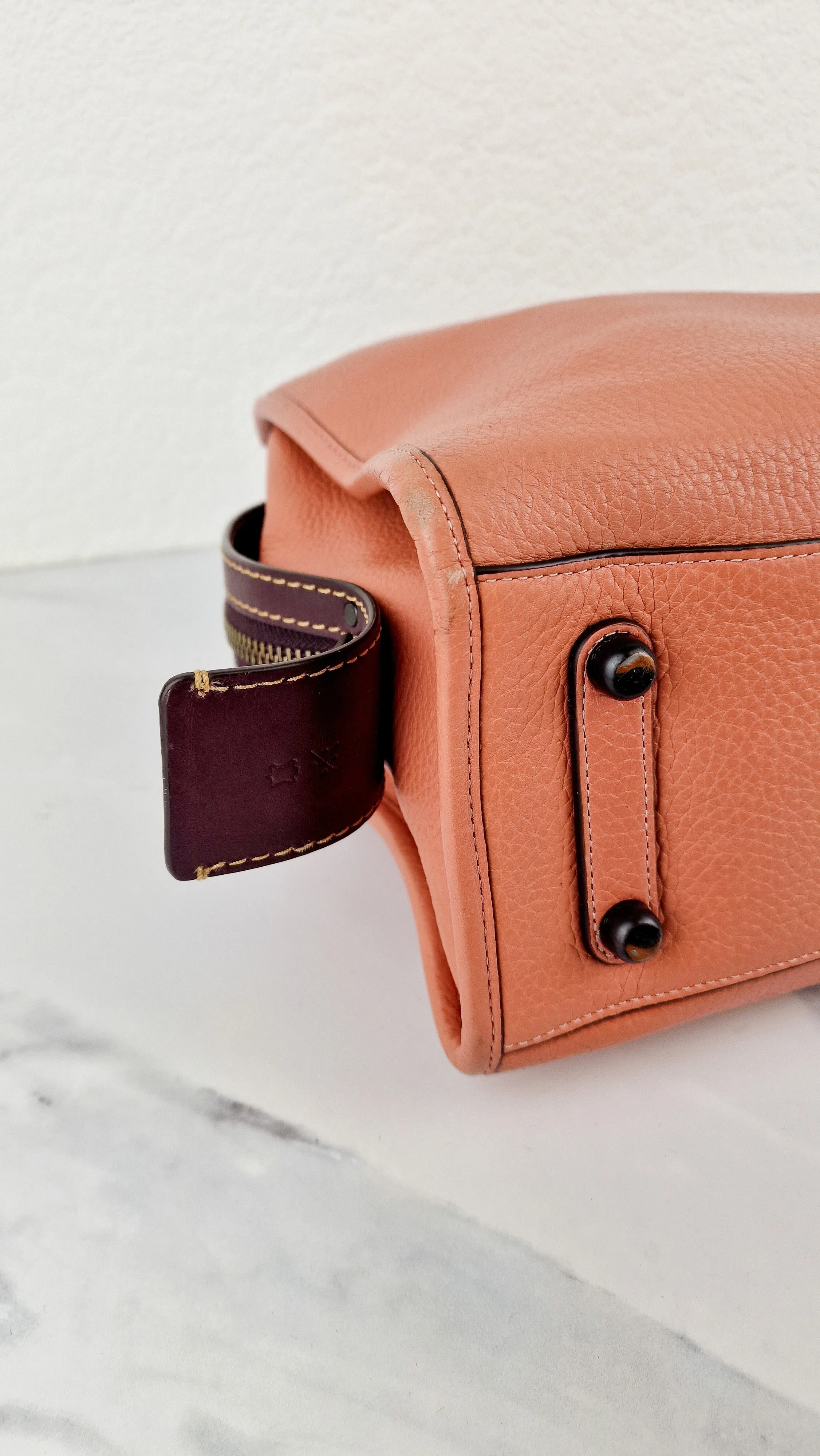 Coach 1941 Rogue 31 in Melon with Burgundy Colorblock Detail and Suede - Satchel Bag Coach 38124