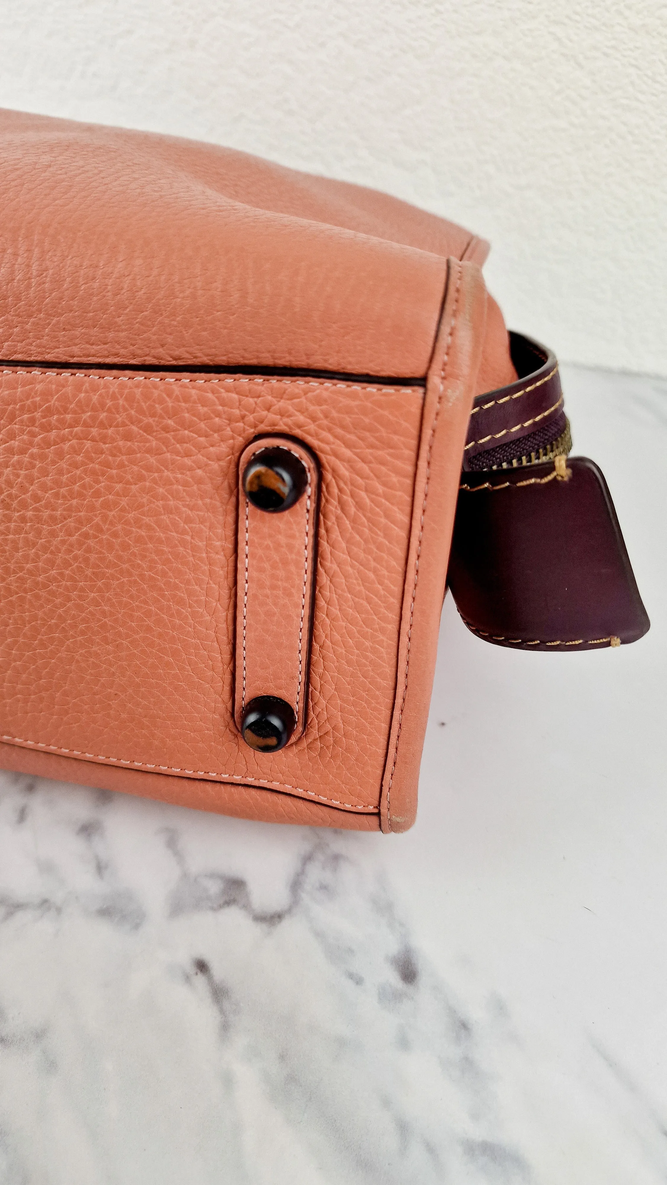 Coach 1941 Rogue 31 in Melon with Burgundy Colorblock Detail and Suede - Satchel Bag Coach 38124