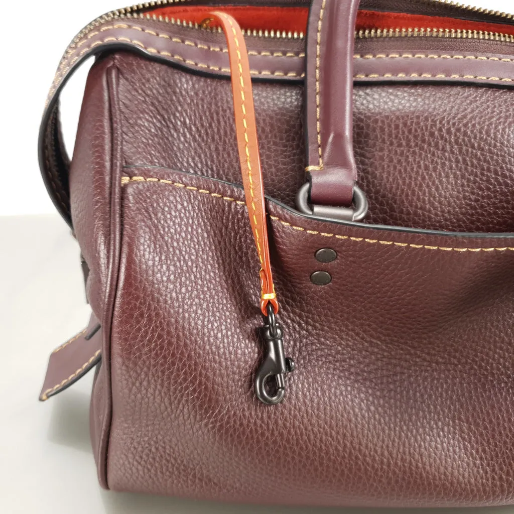 Coach 1941 Rogue Satchel in Oxblood with Red Suede - Handbag Crossbody