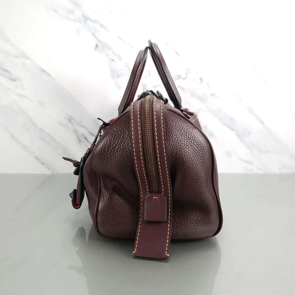 Coach 1941 Rogue Satchel in Oxblood with Red Suede - Handbag Crossbody