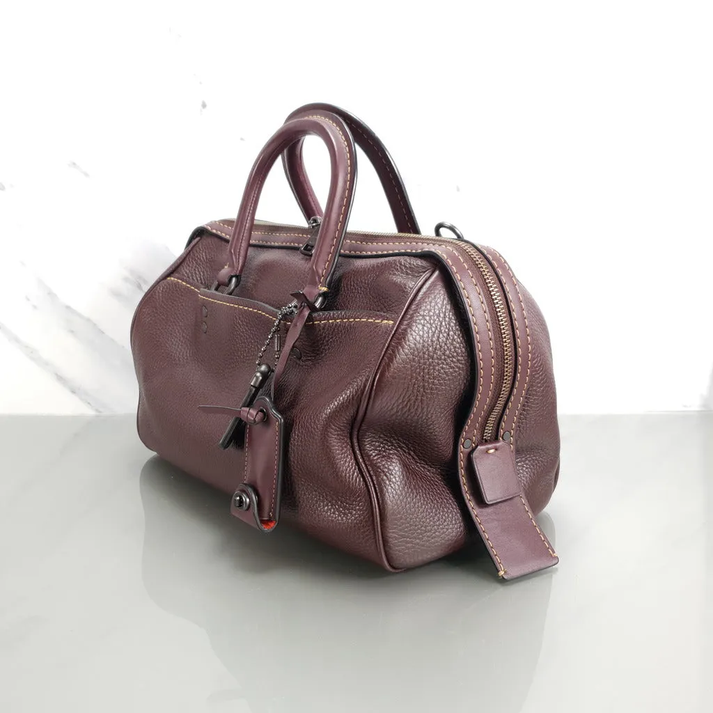 Coach 1941 Rogue Satchel in Oxblood with Red Suede - Handbag Crossbody