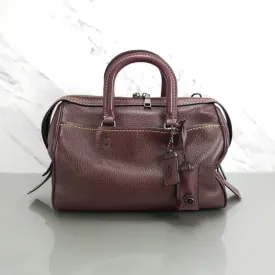 Coach 1941 Rogue Satchel in Oxblood with Red Suede - Handbag Crossbody