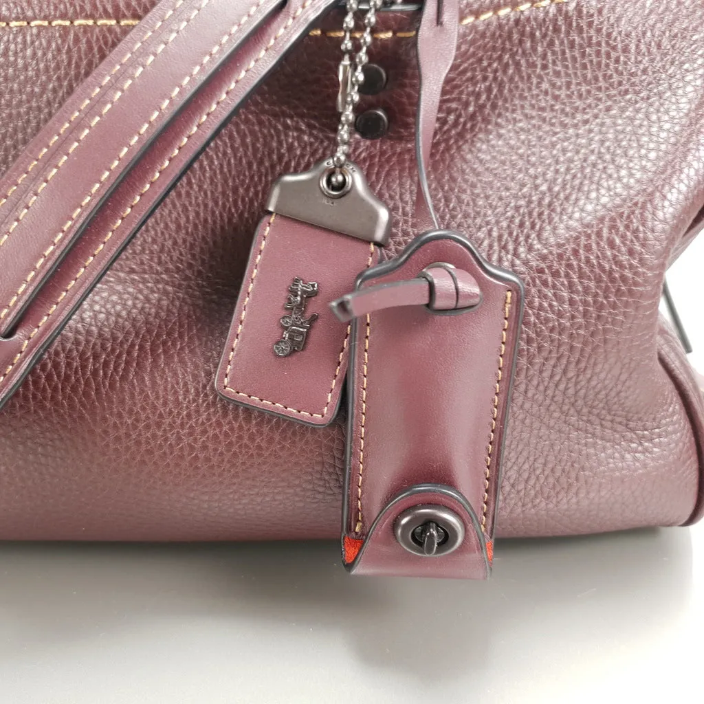 Coach 1941 Rogue Satchel in Oxblood with Red Suede - Handbag Crossbody