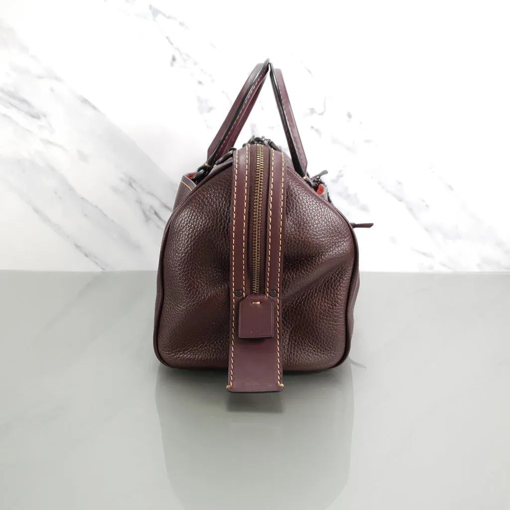 Coach 1941 Rogue Satchel in Oxblood with Red Suede - Handbag Crossbody