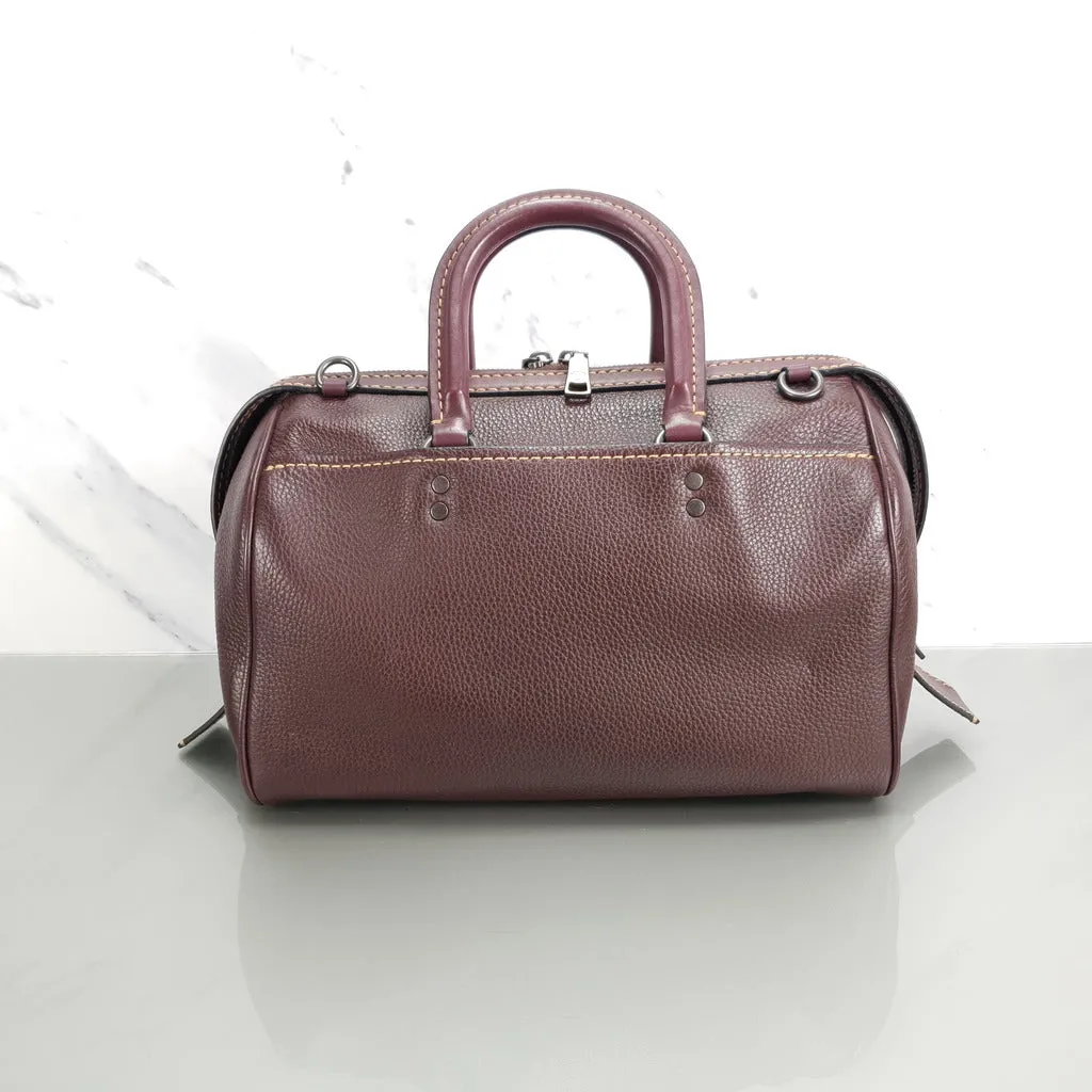 Coach 1941 Rogue Satchel in Oxblood with Red Suede - Handbag Crossbody