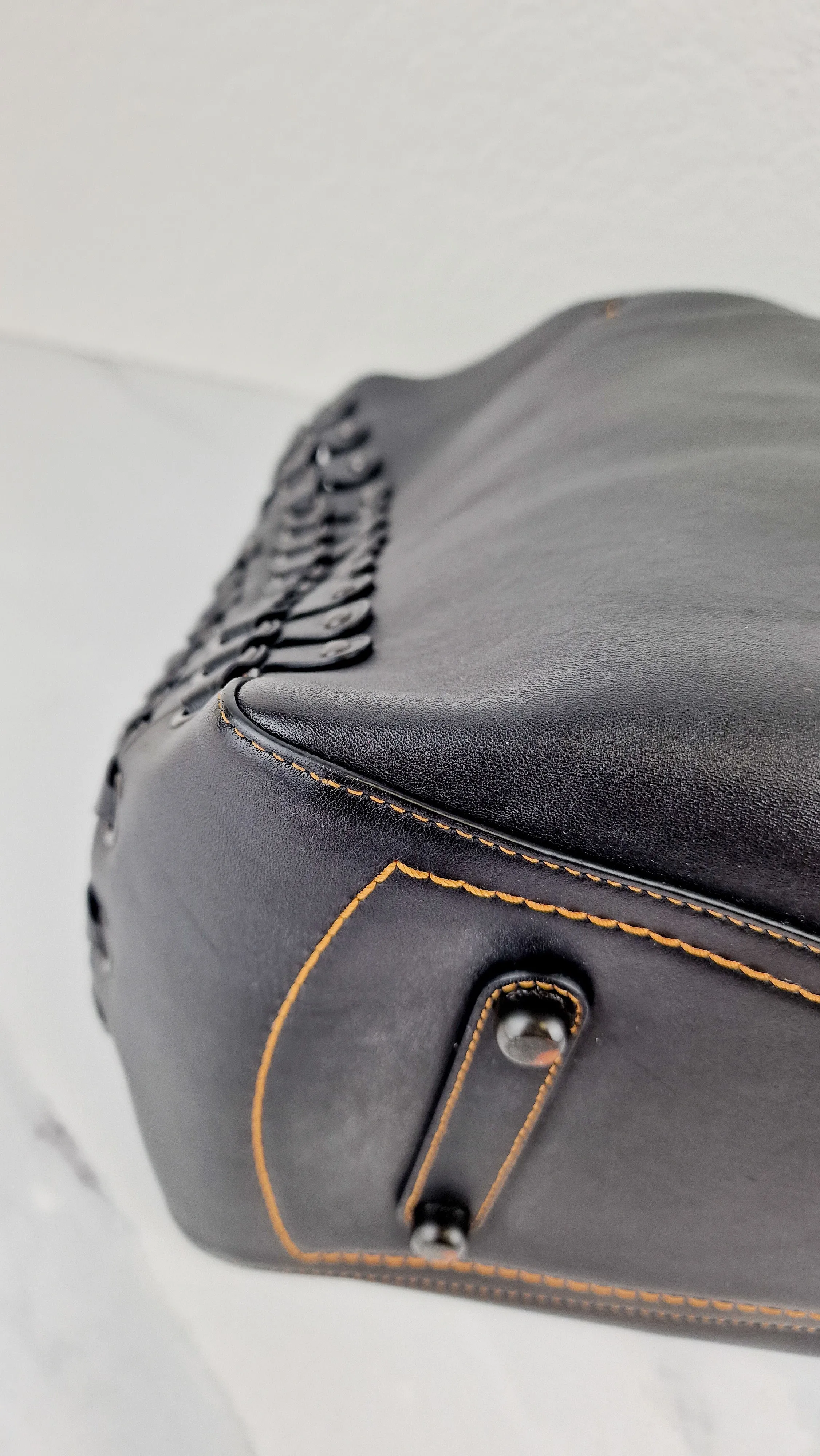 Coach 1941 Rogue Tote Bag With Links in Black Smooth Leather - Handbag Shoulder Bag - Coach 86810