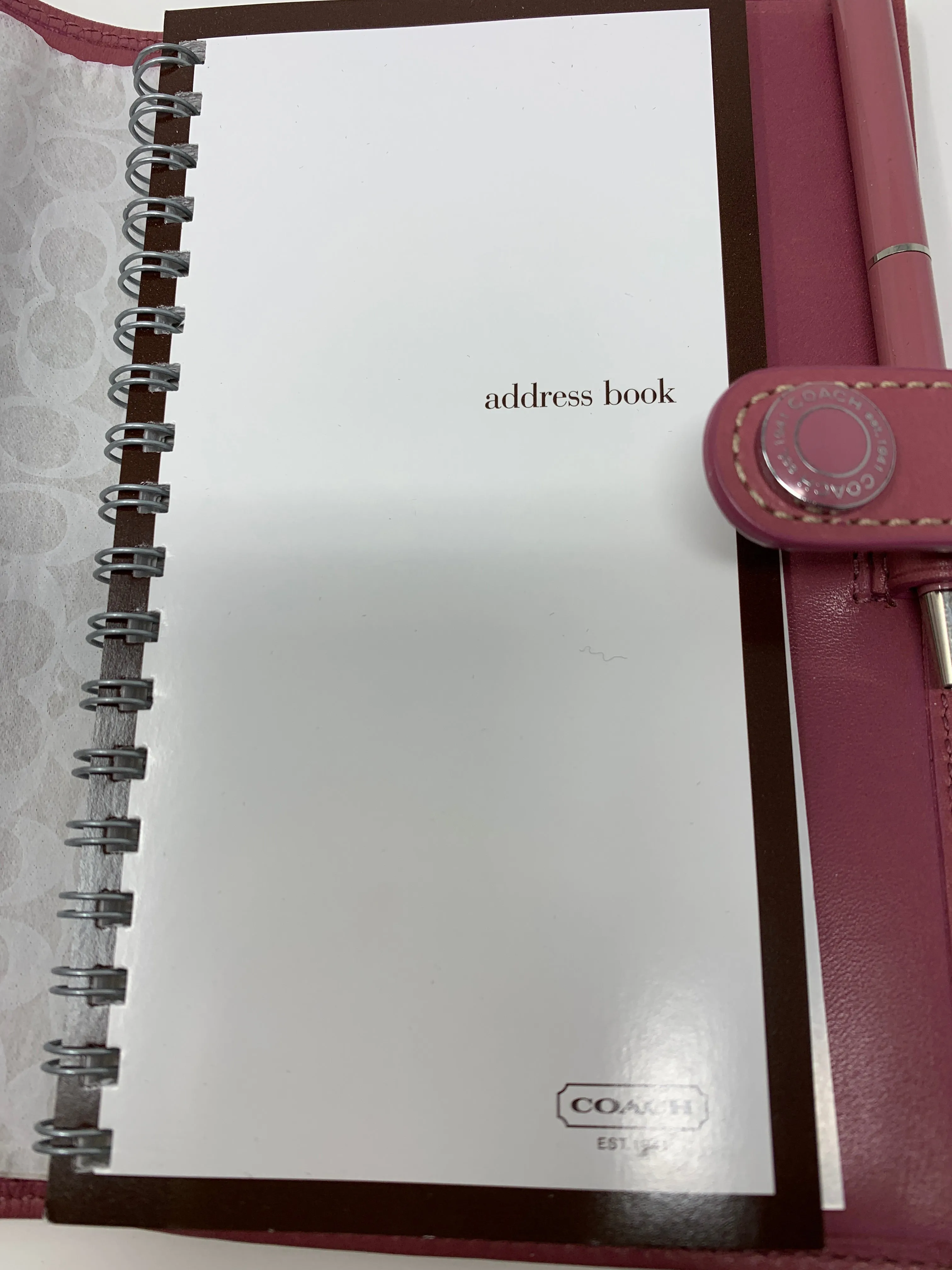 Coach Address Book Agenda!