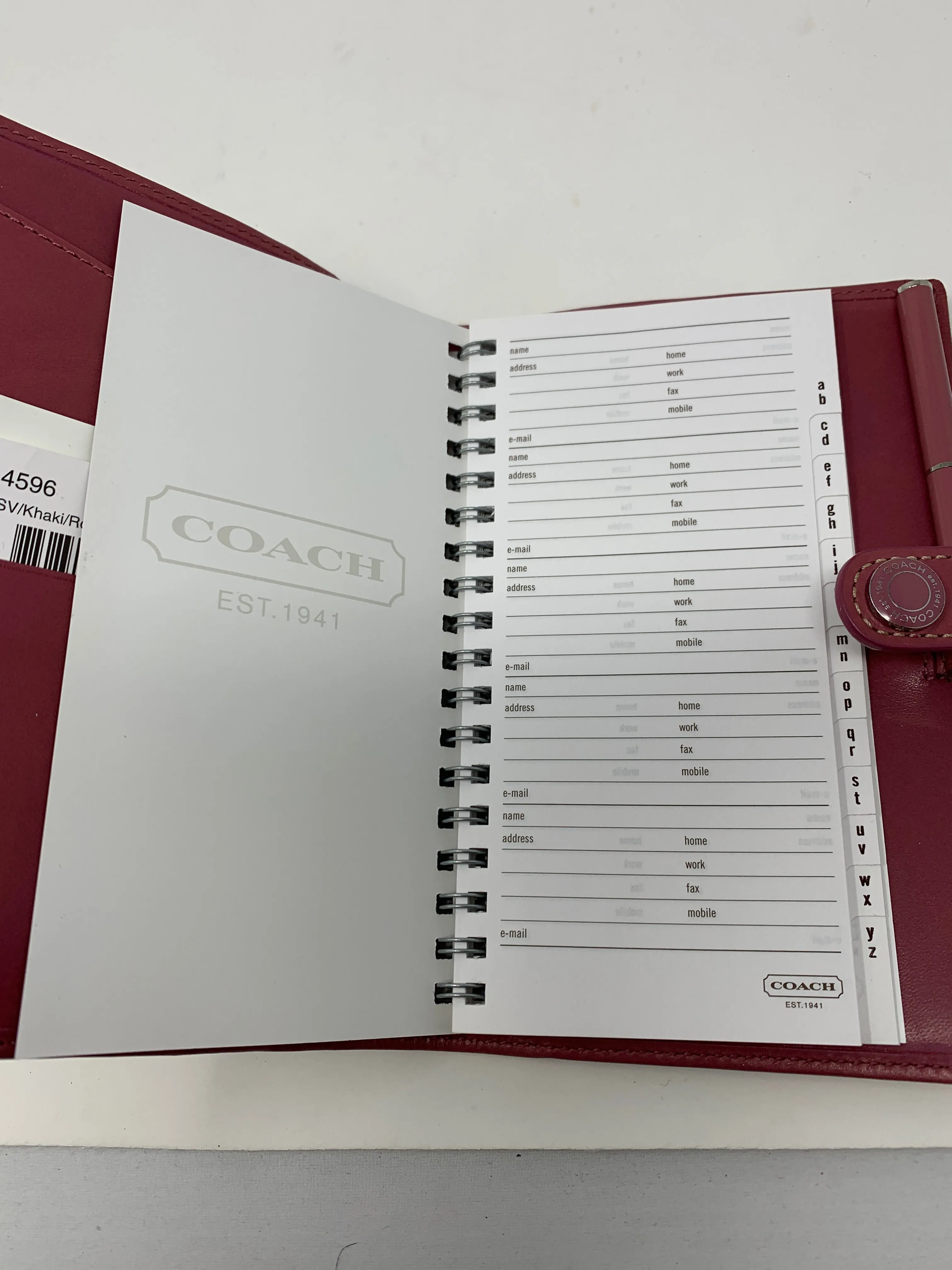 Coach Address Book Agenda!
