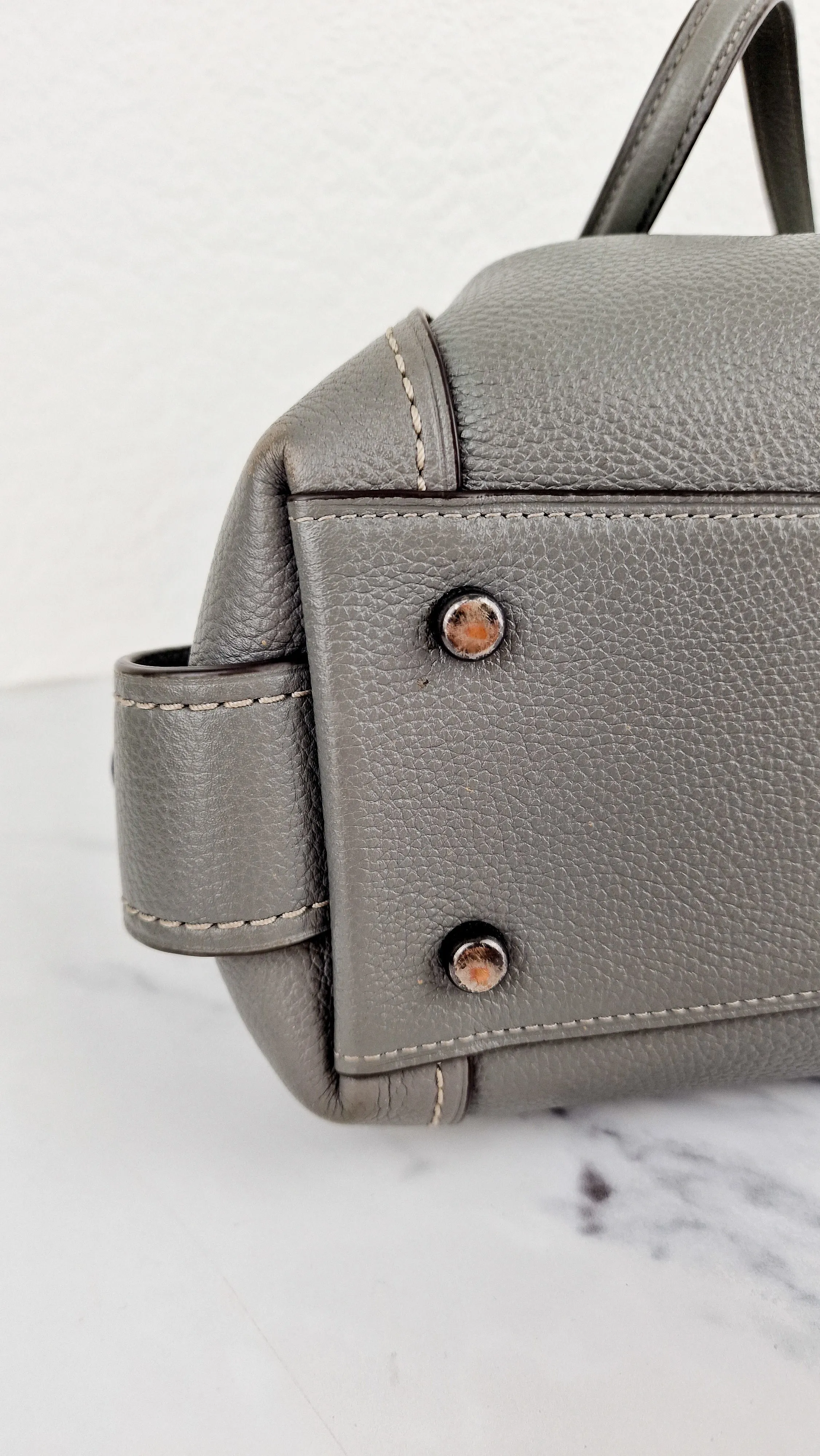Coach Edie 31 Shoulder Bag in Grey Pebble Leather - Handbag Coach 57125