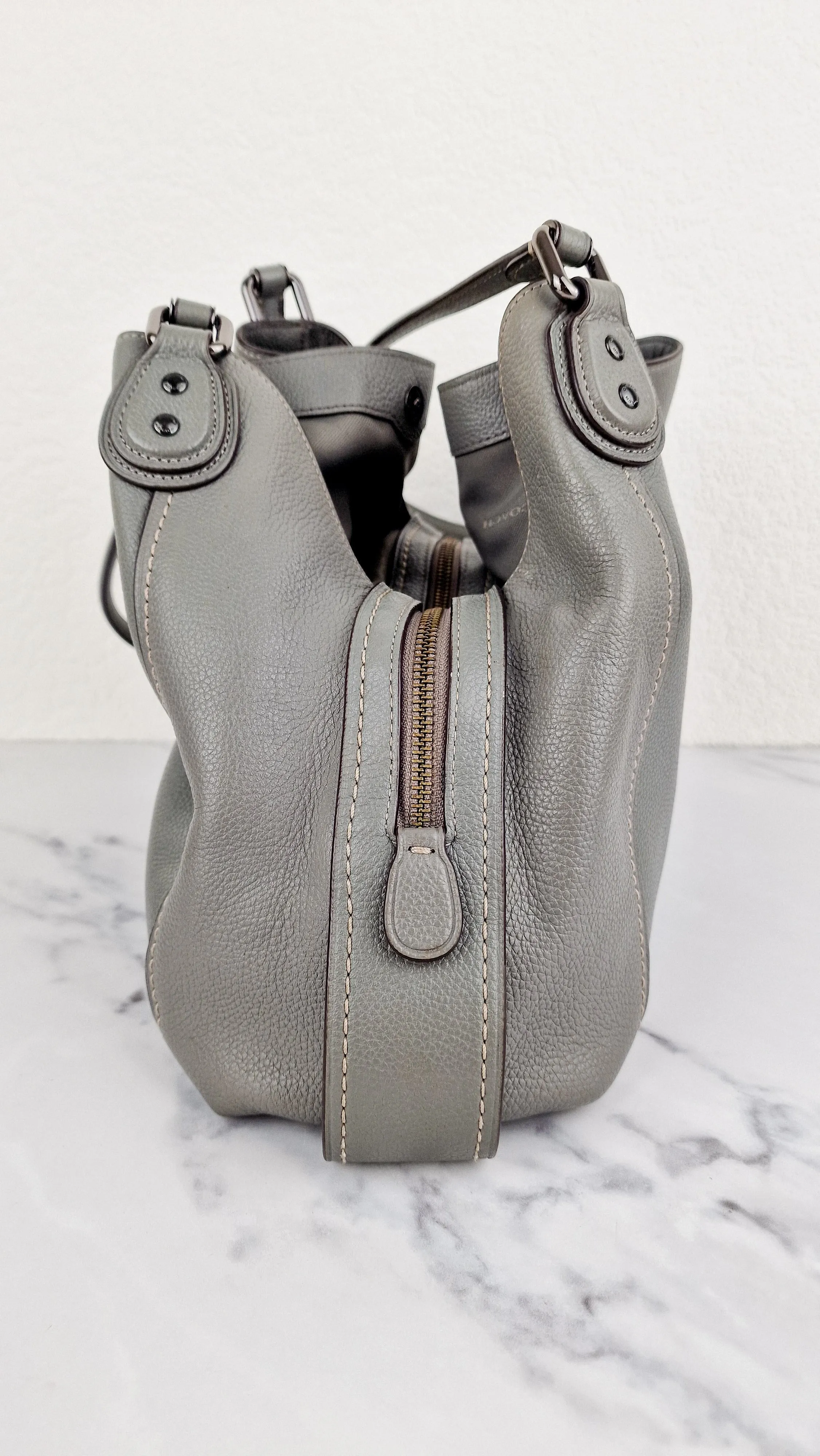 Coach Edie 31 Shoulder Bag in Grey Pebble Leather - Handbag Coach 57125