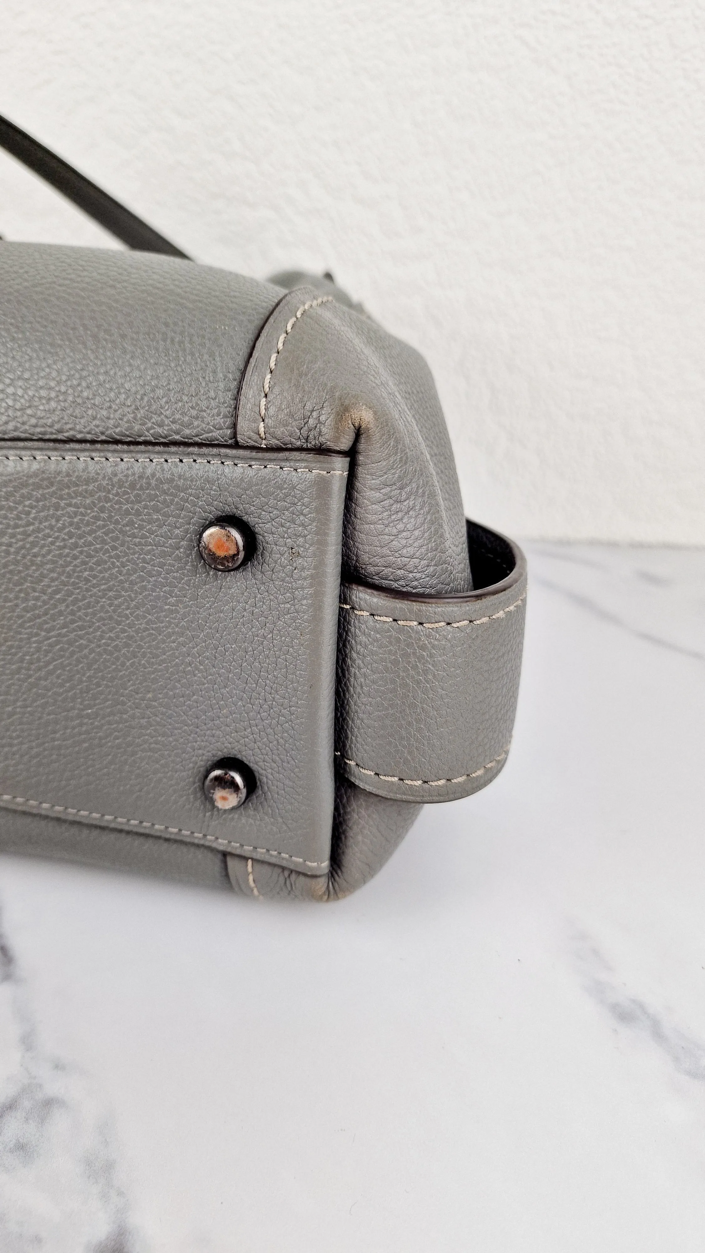 Coach Edie 31 Shoulder Bag in Grey Pebble Leather - Handbag Coach 57125