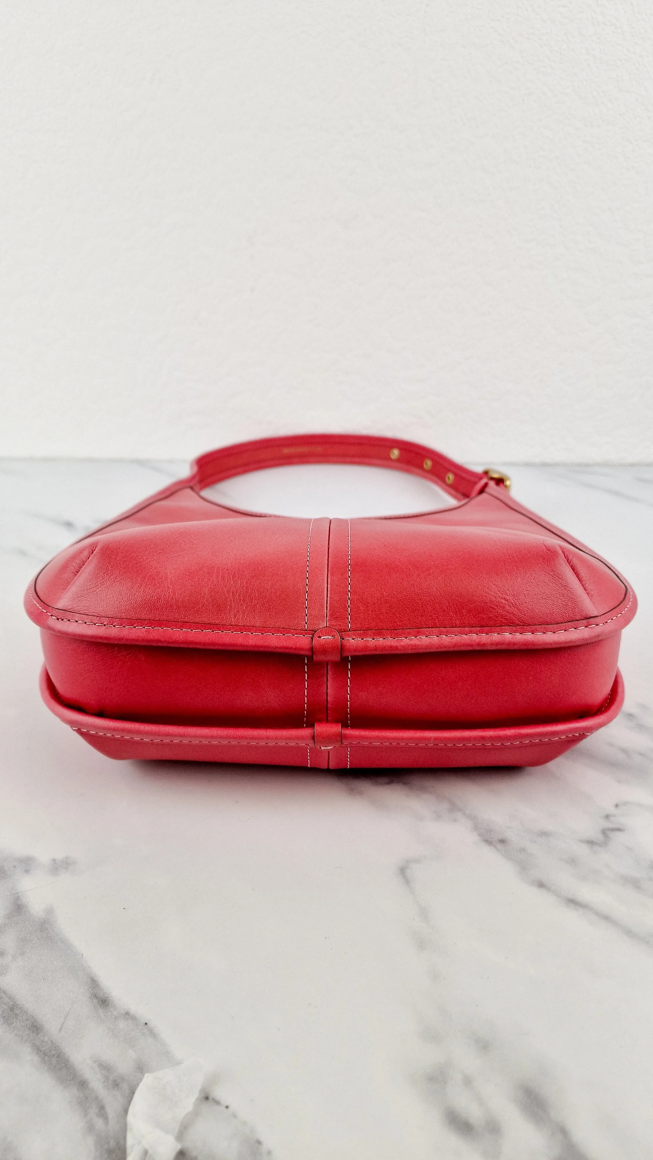 Coach Ergo in Bright Carmine Red Pink Original Natural Leather - Coach C3855