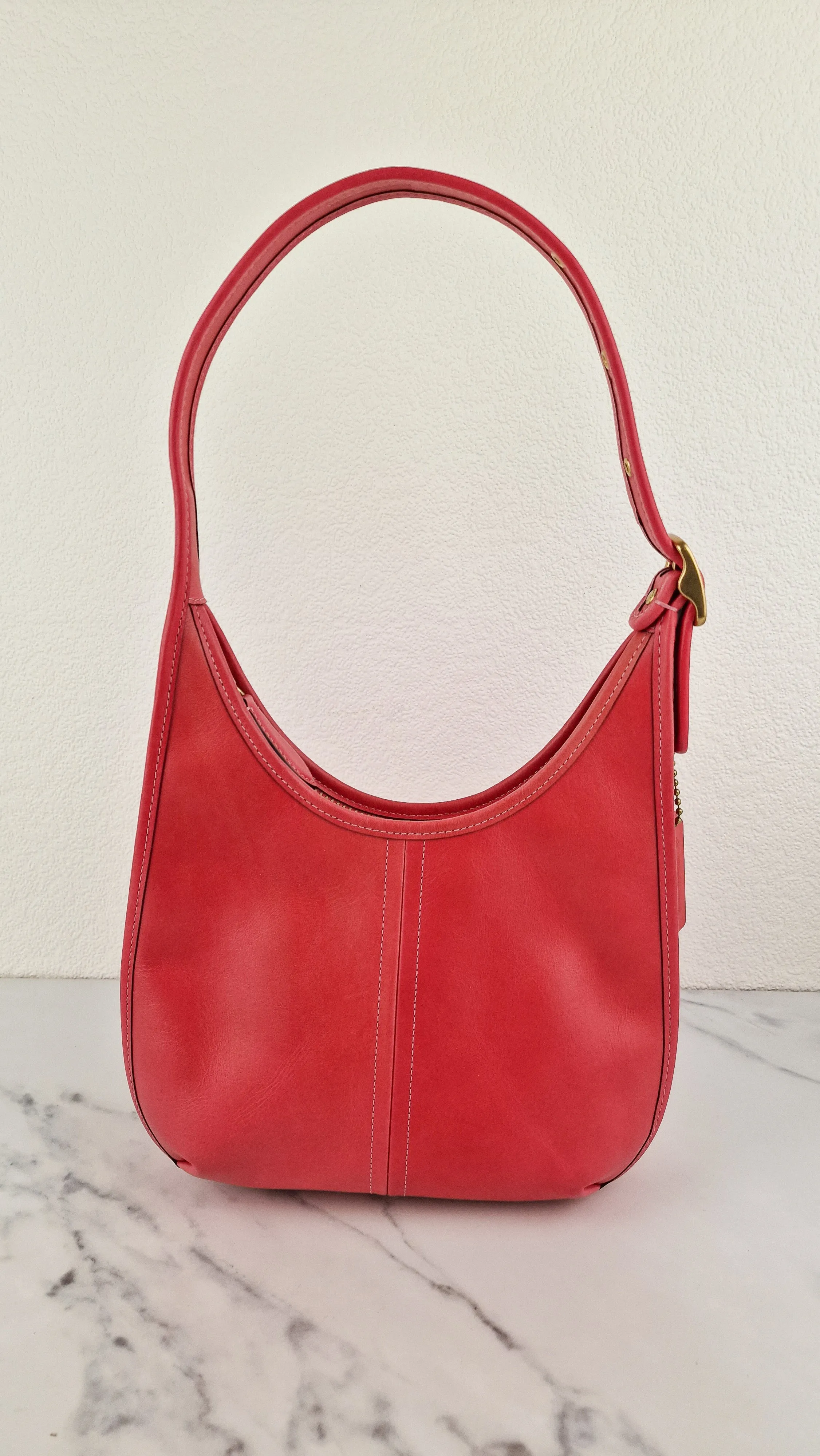 Coach Ergo in Bright Carmine Red Pink Original Natural Leather - Coach C3855