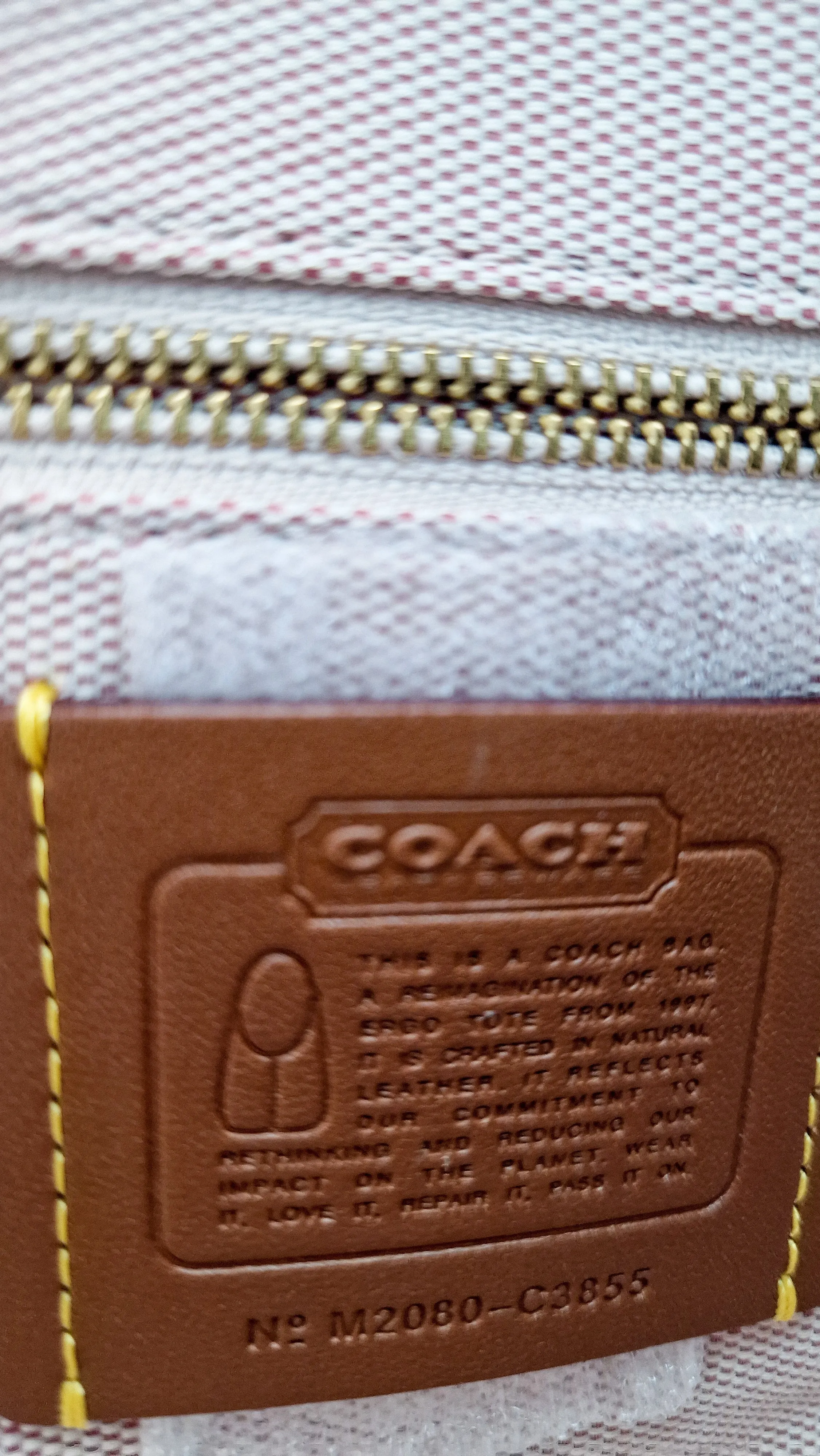 Coach Ergo in Bright Carmine Red Pink Original Natural Leather - Coach C3855