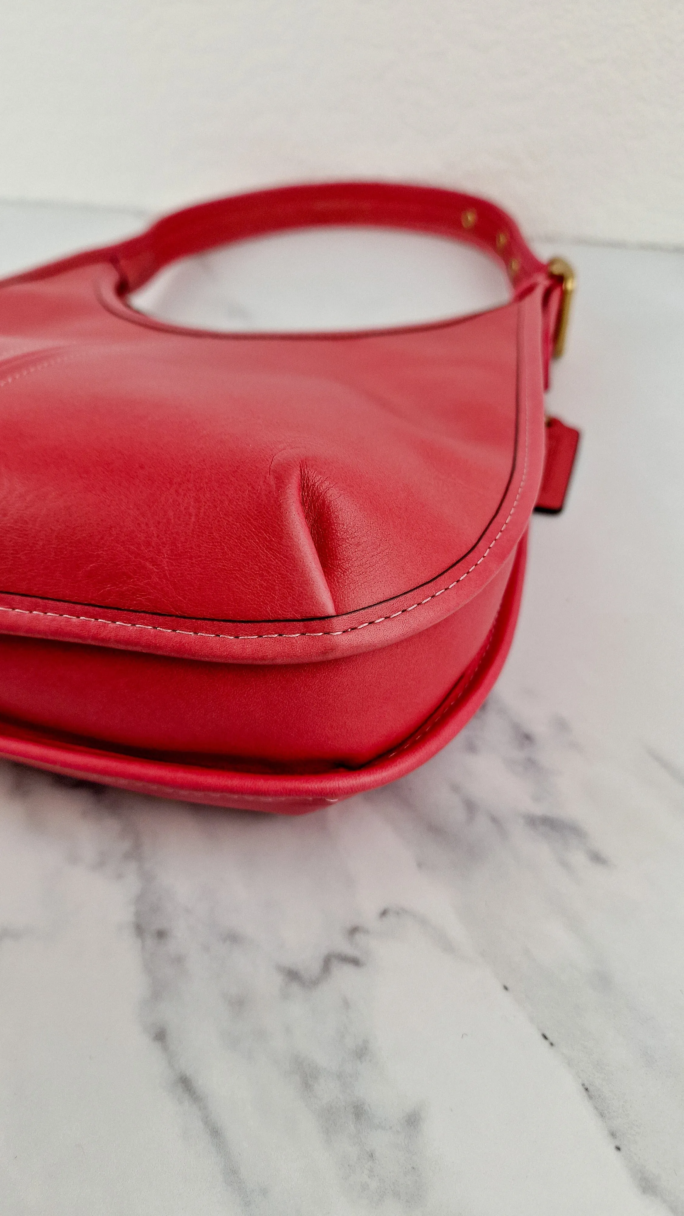 Coach Ergo in Bright Carmine Red Pink Original Natural Leather - Coach C3855