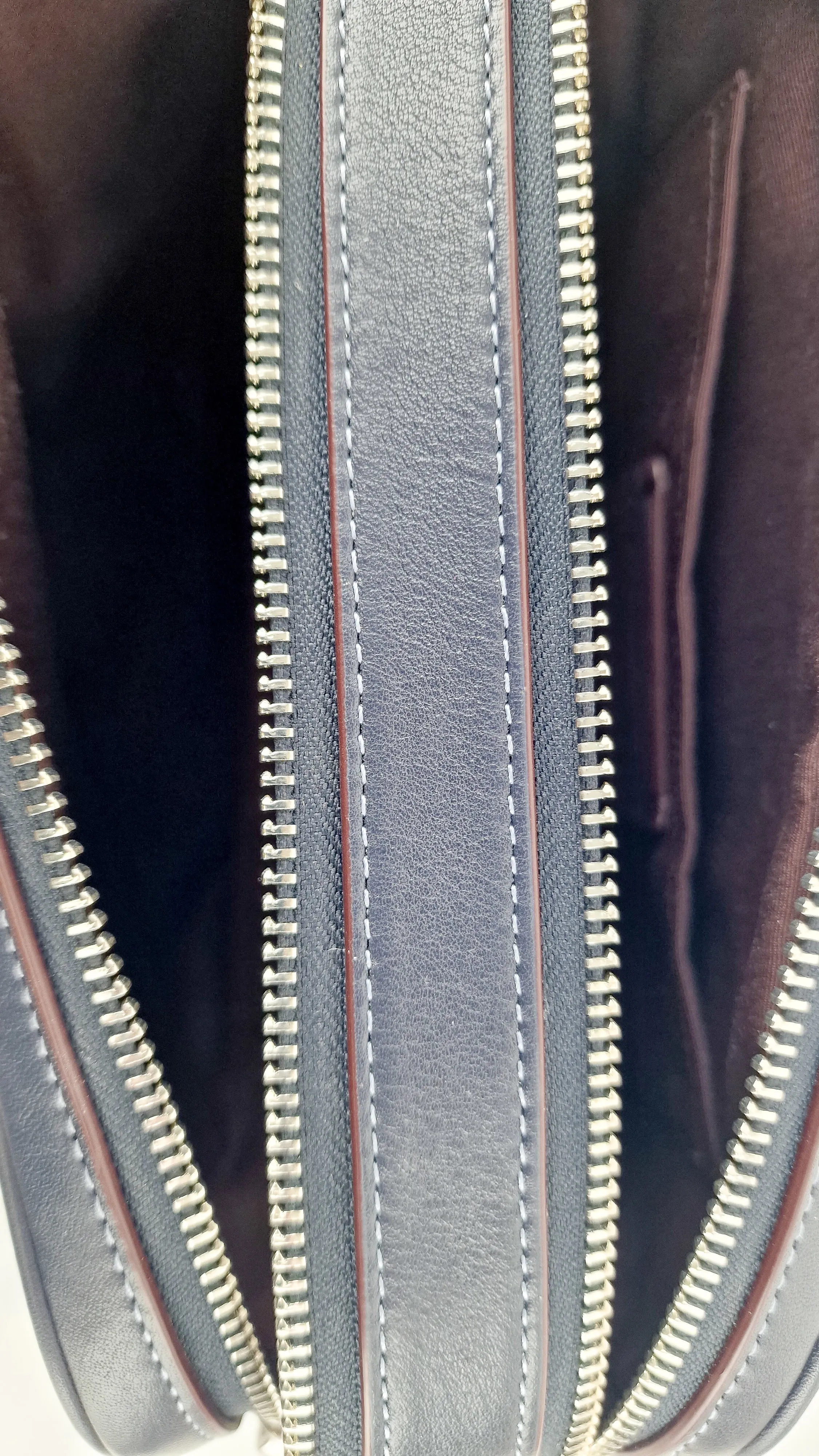 Coach Jes Crossbody Camera Bag in Denim & Navy Blue Leather Coach 6519