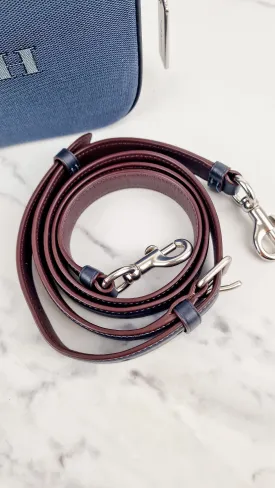 Coach Jes Crossbody Camera Bag in Denim & Navy Blue Leather Coach 6519