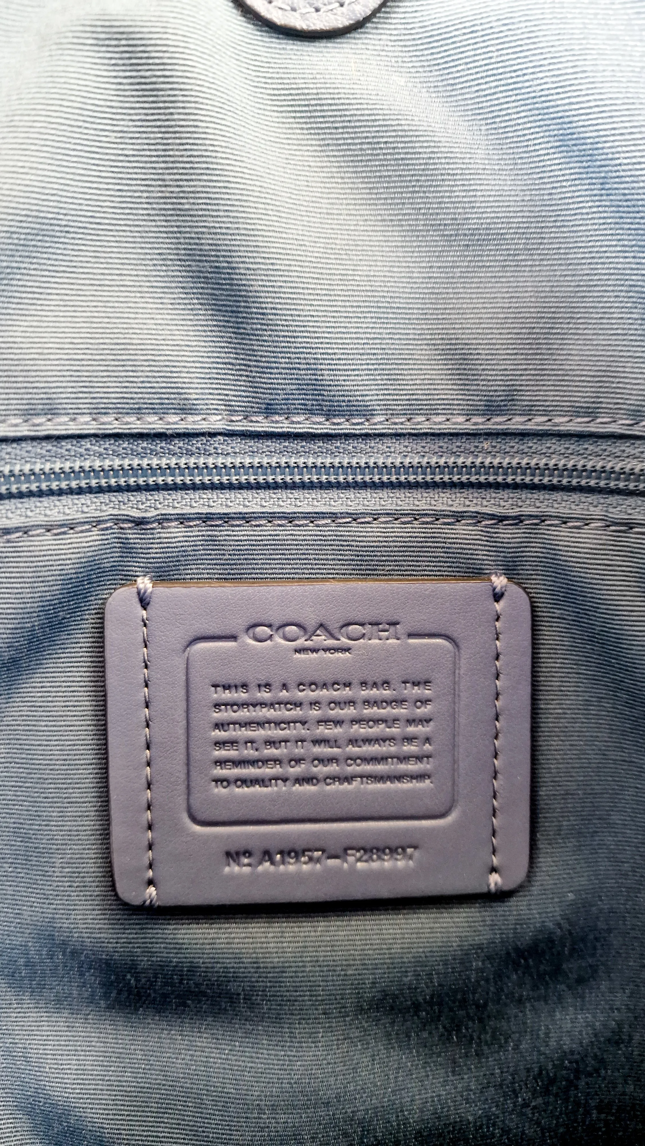 Coach Lexi Shoulder Bag in Blue Pebbled Leather - Coach F28997