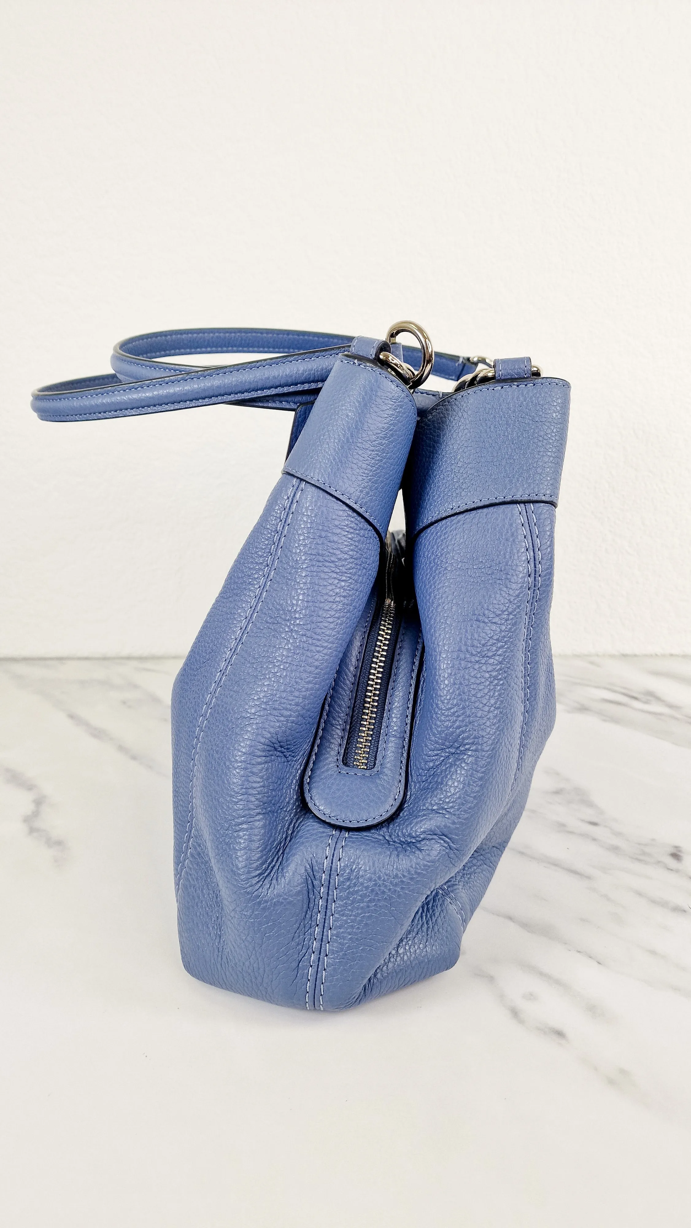 Coach Lexi Shoulder Bag in Blue Pebbled Leather - Coach F28997